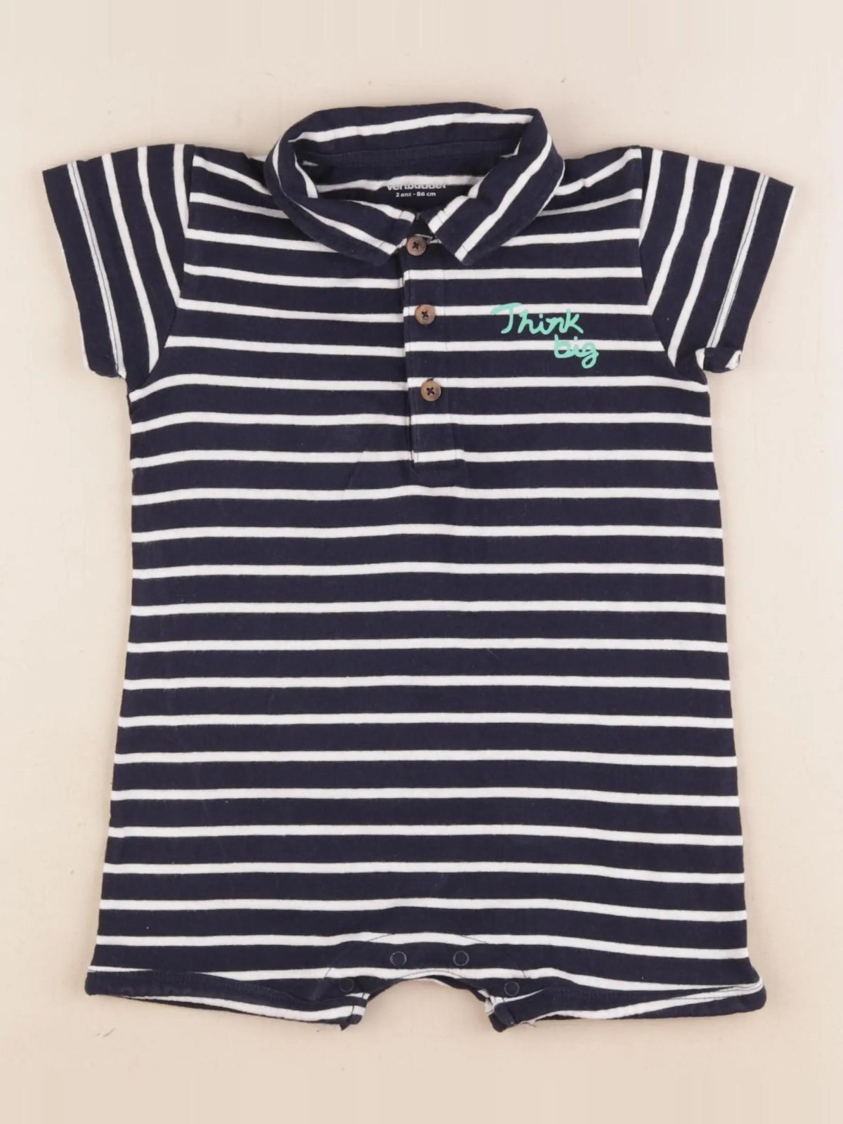Vertbaudet - combinaison bleu - 2 ans