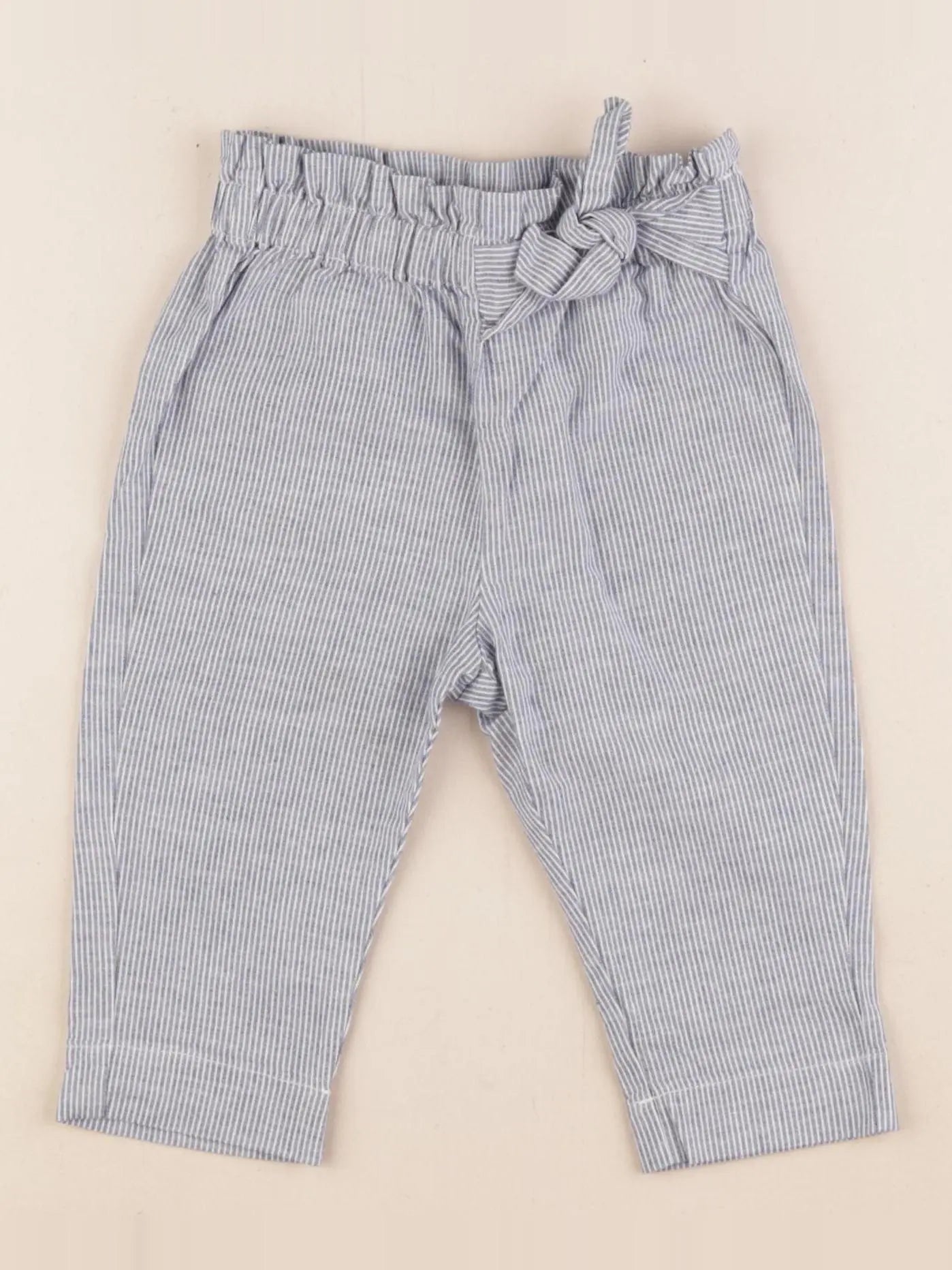 Vertbaudet - pantalon bleu - 9 mois