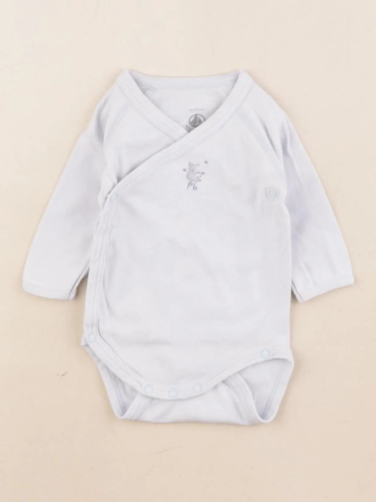 Petit Bateau - body bleu - 1 mois