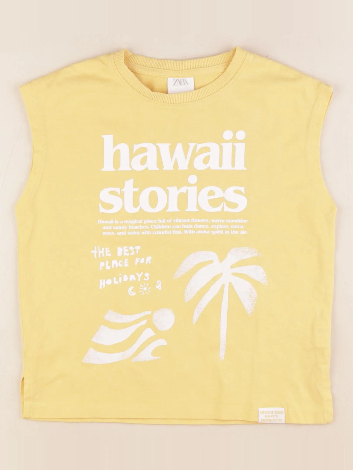 Zara - tee-shirt jaune - 6/7 ans