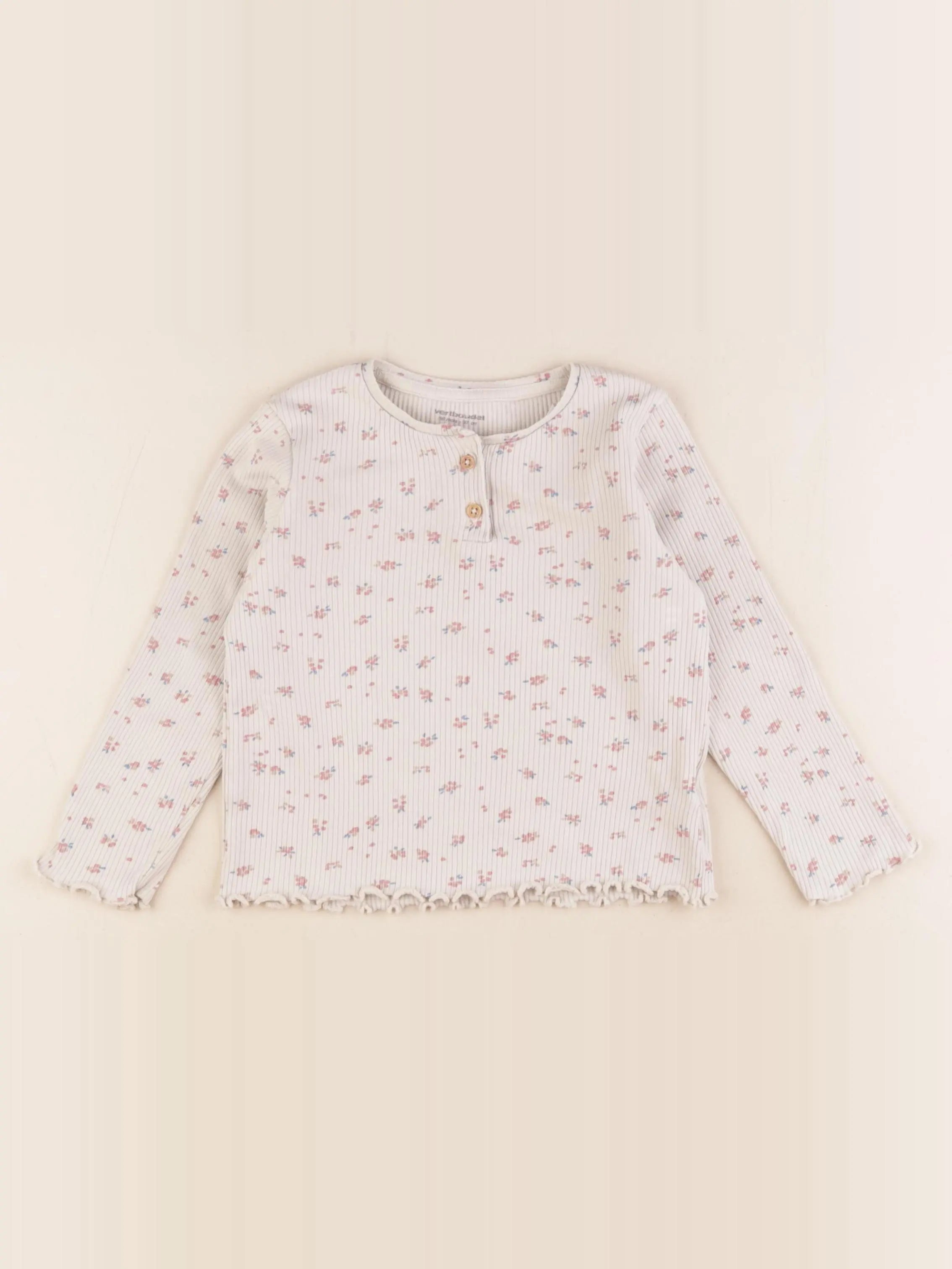 Vertbaudet - tee-shirt blanc, rose - 36 mois