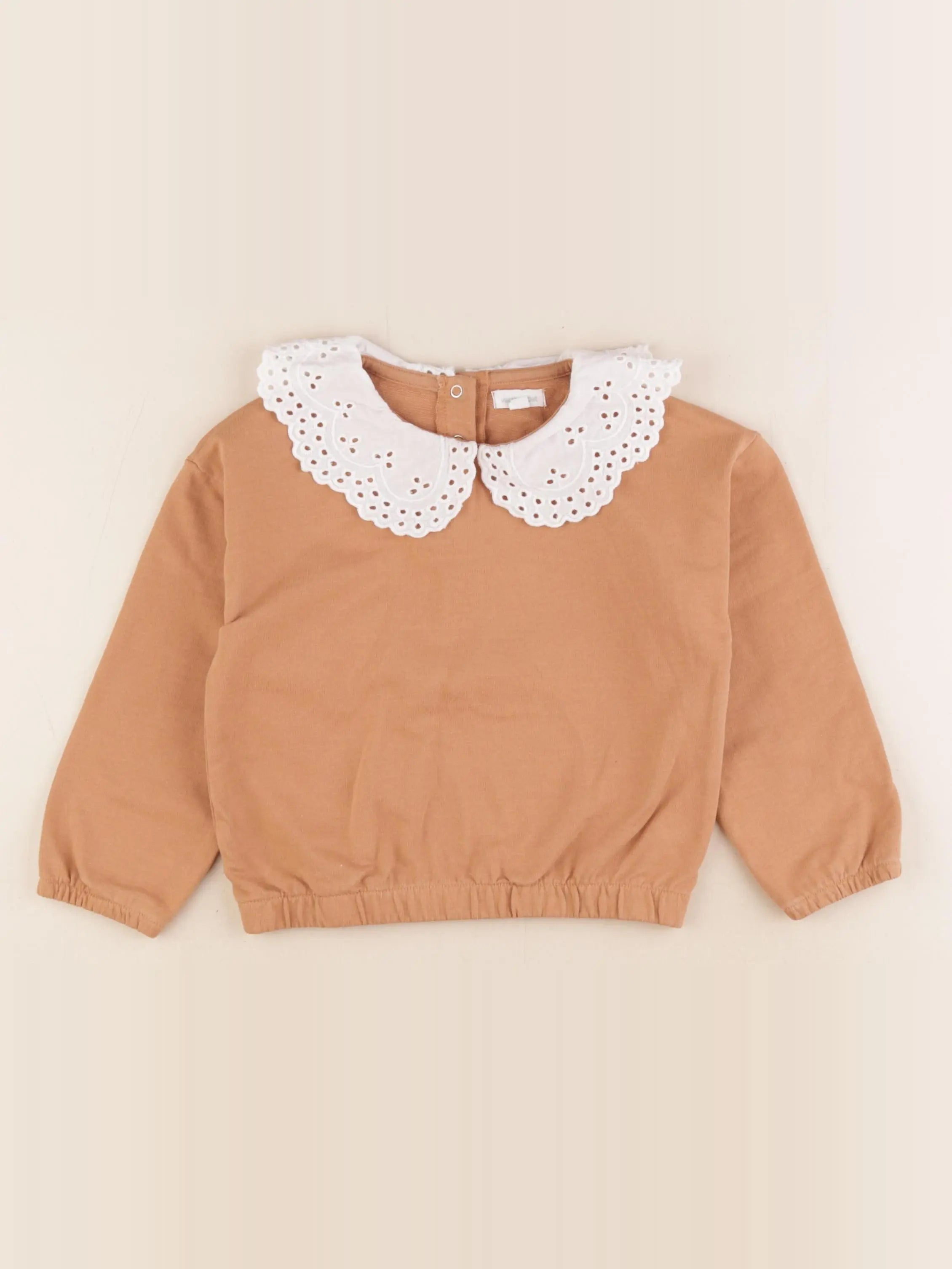 Vertbaudet - sweat marron - 36 mois