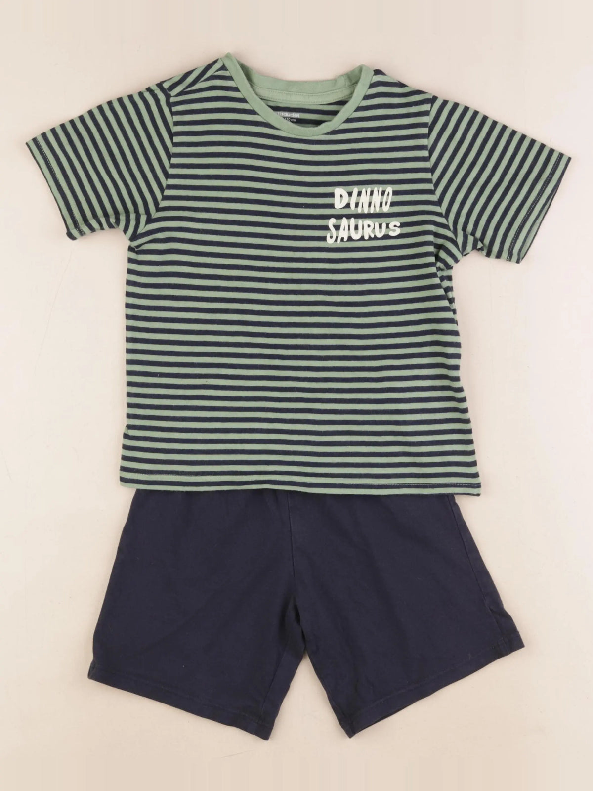 Vertbaudet - pyjama coton bleu, vert - 5 ans