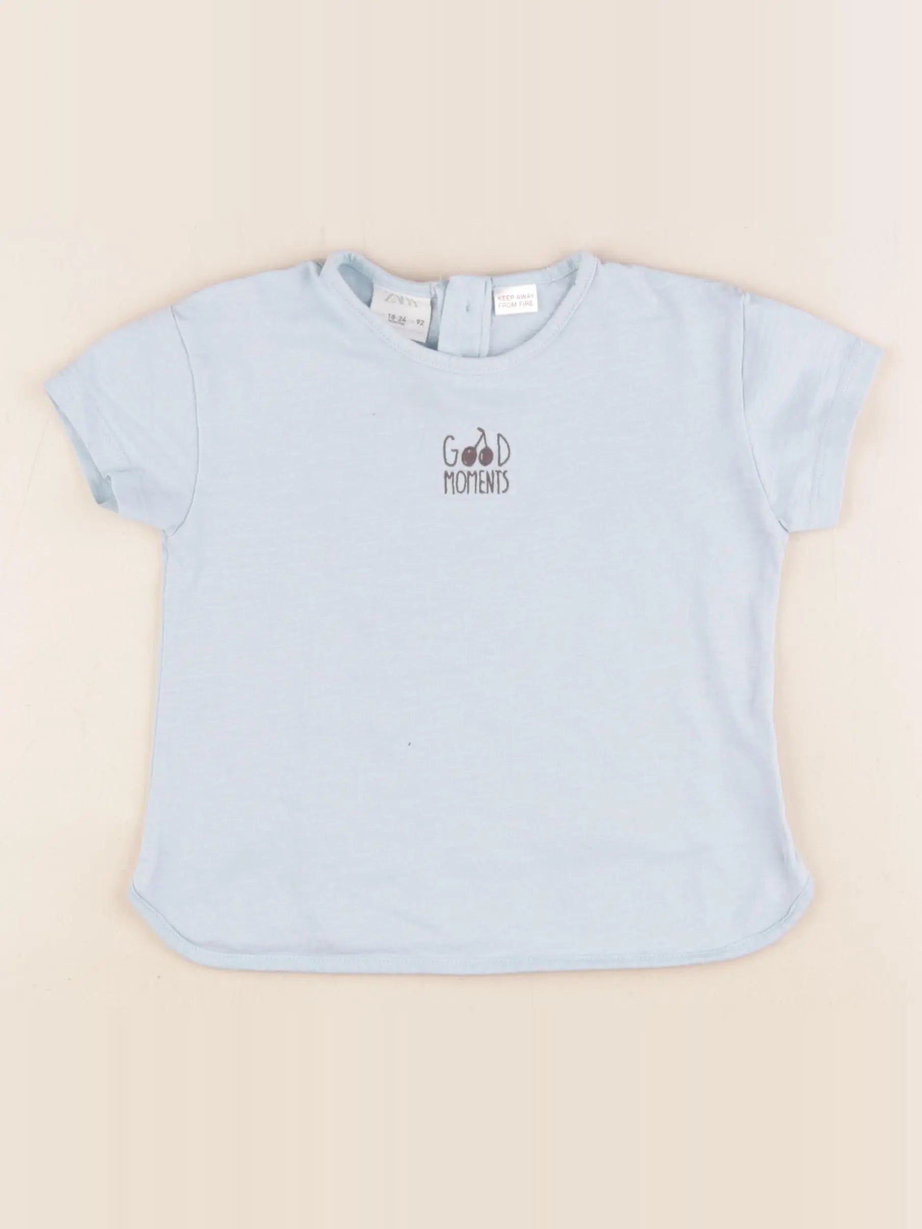 Zara - tee-shirt bleu - 18/24 mois