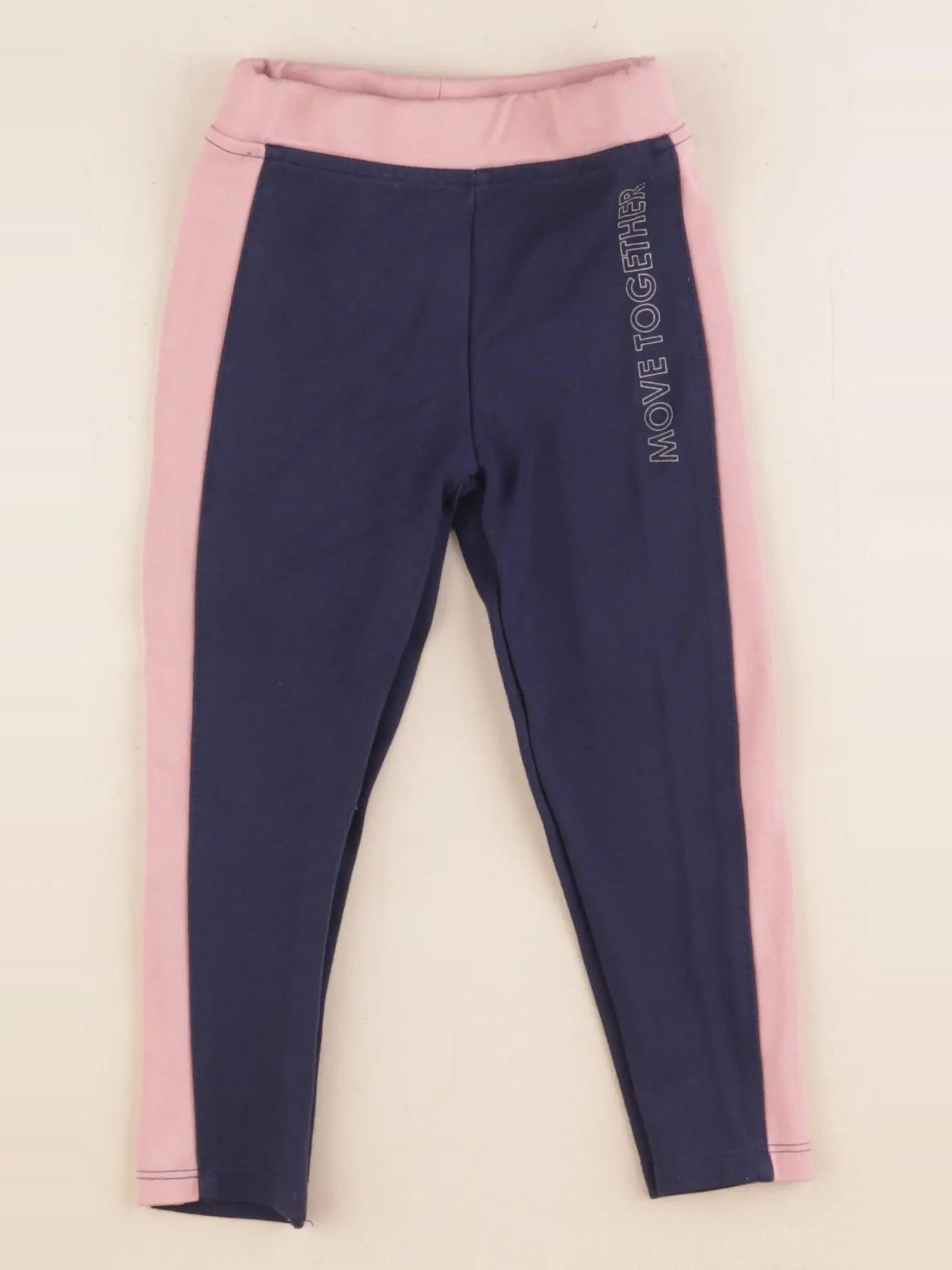 Vertbaudet - legging bleu, rose - 3 ans