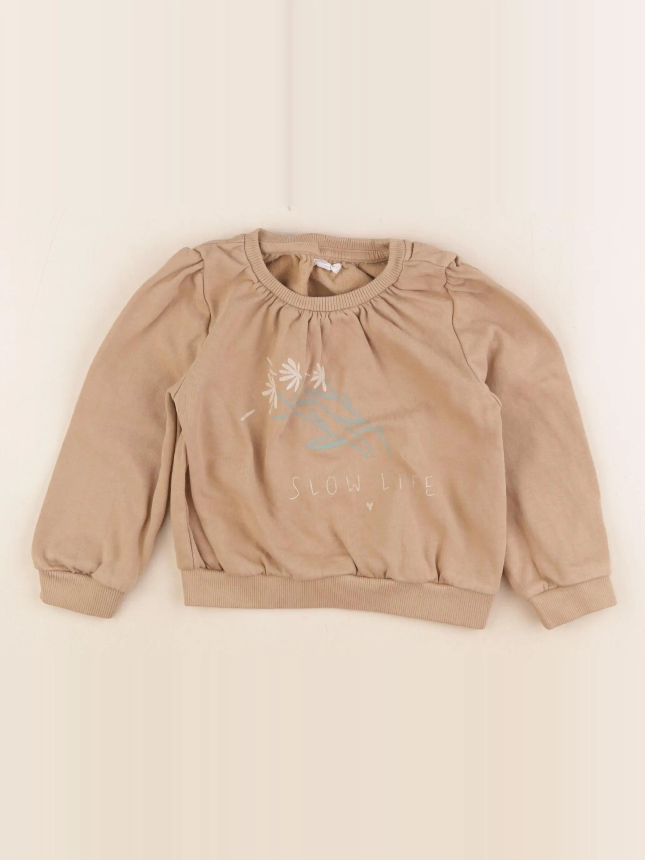 Vertbaudet - sweat marron - 2 ans