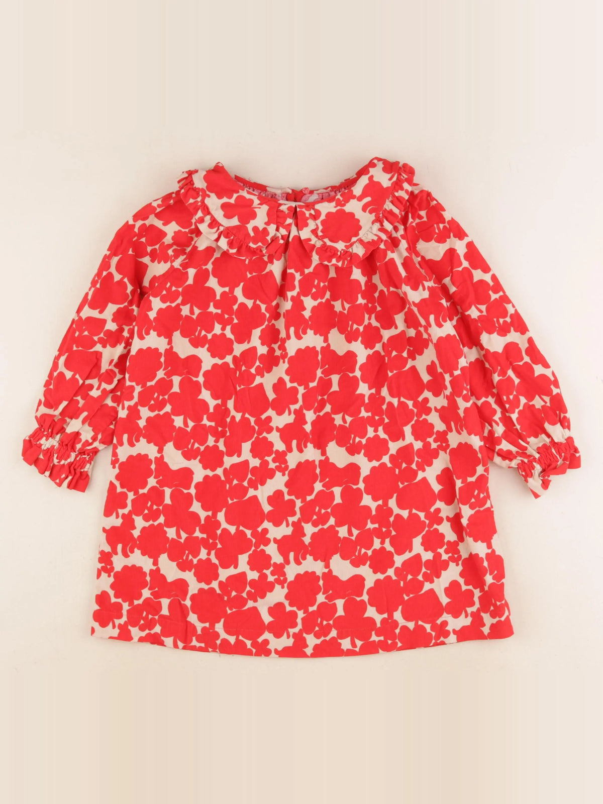Bonton - robe rouge - 4 ans