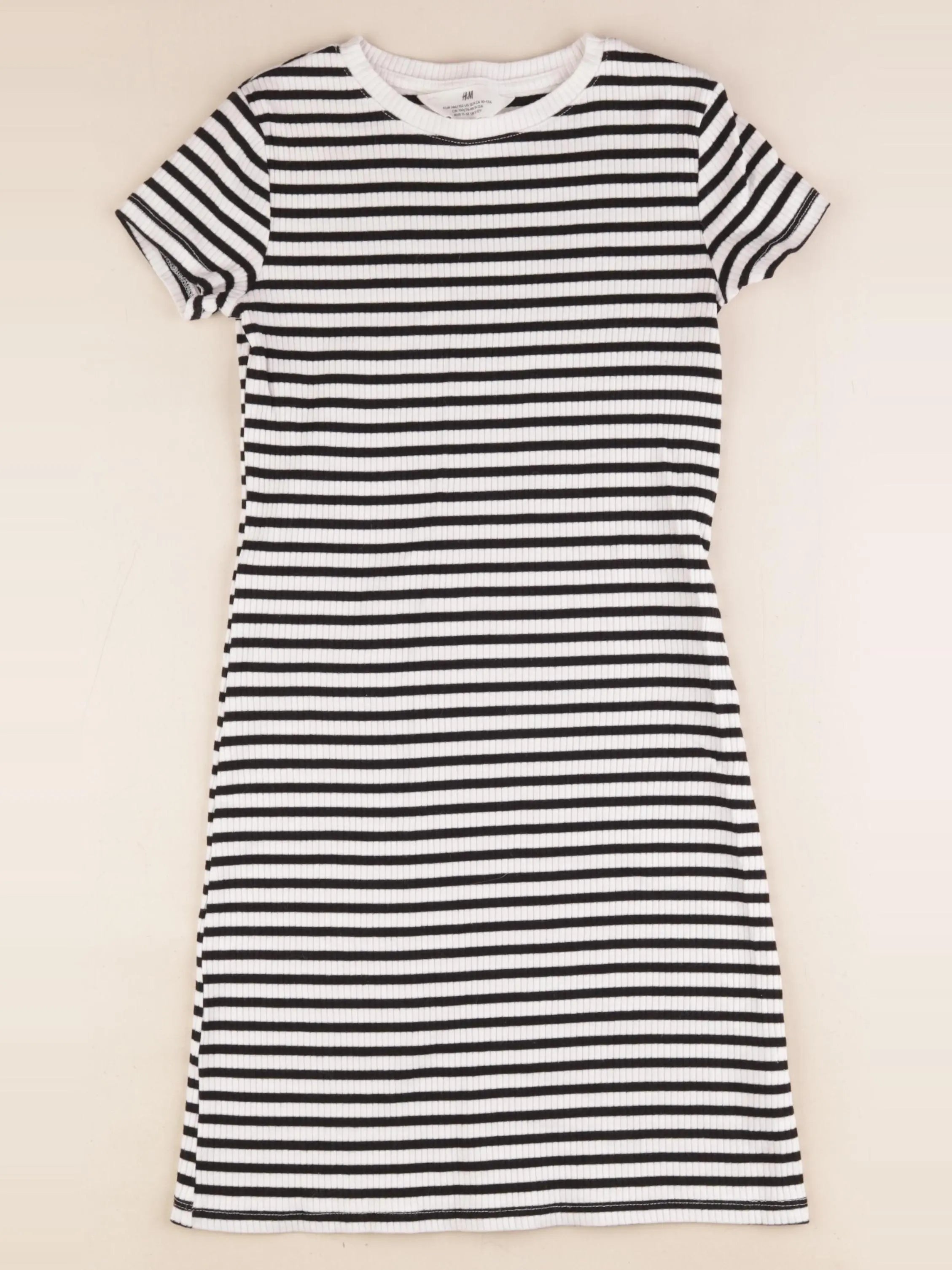 H&M - robe bleu, blanc - 10/12 ans