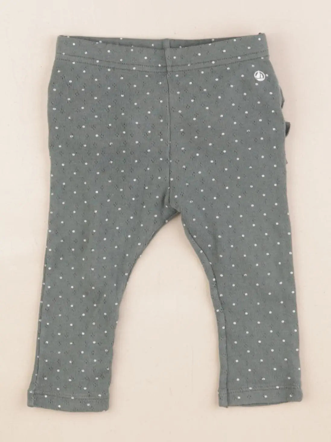 Petit Bateau - legging vert - 6 mois