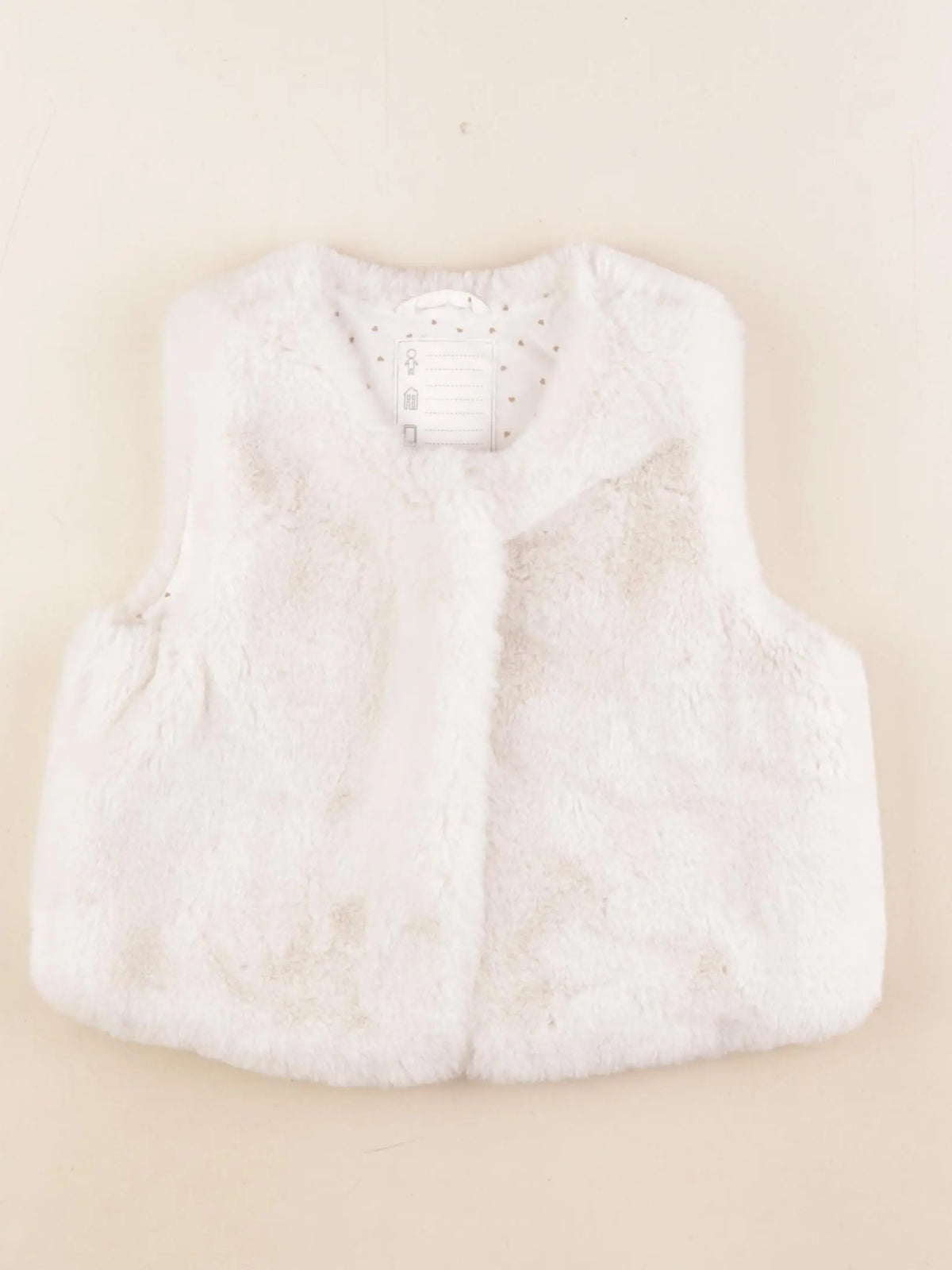 Vertbaudet - gilet beige - 6 ans