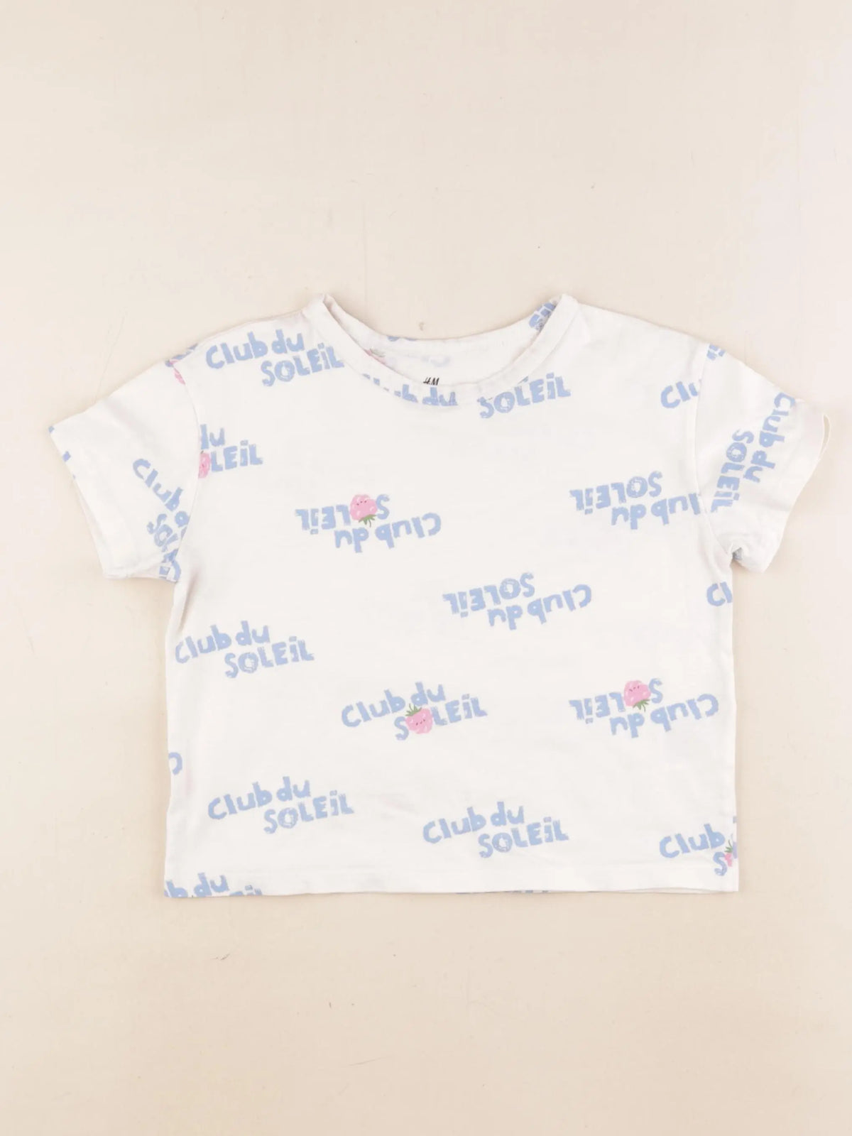H&M - tee-shirt bleu - 3/4 ans