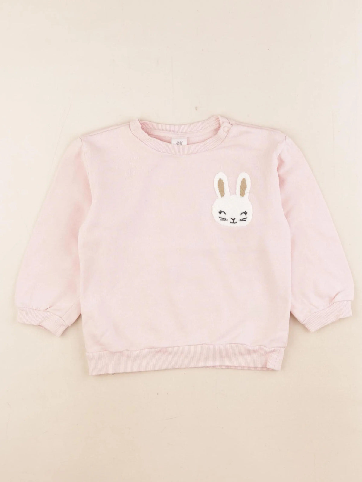H&M - sweat rose - 18/24 mois