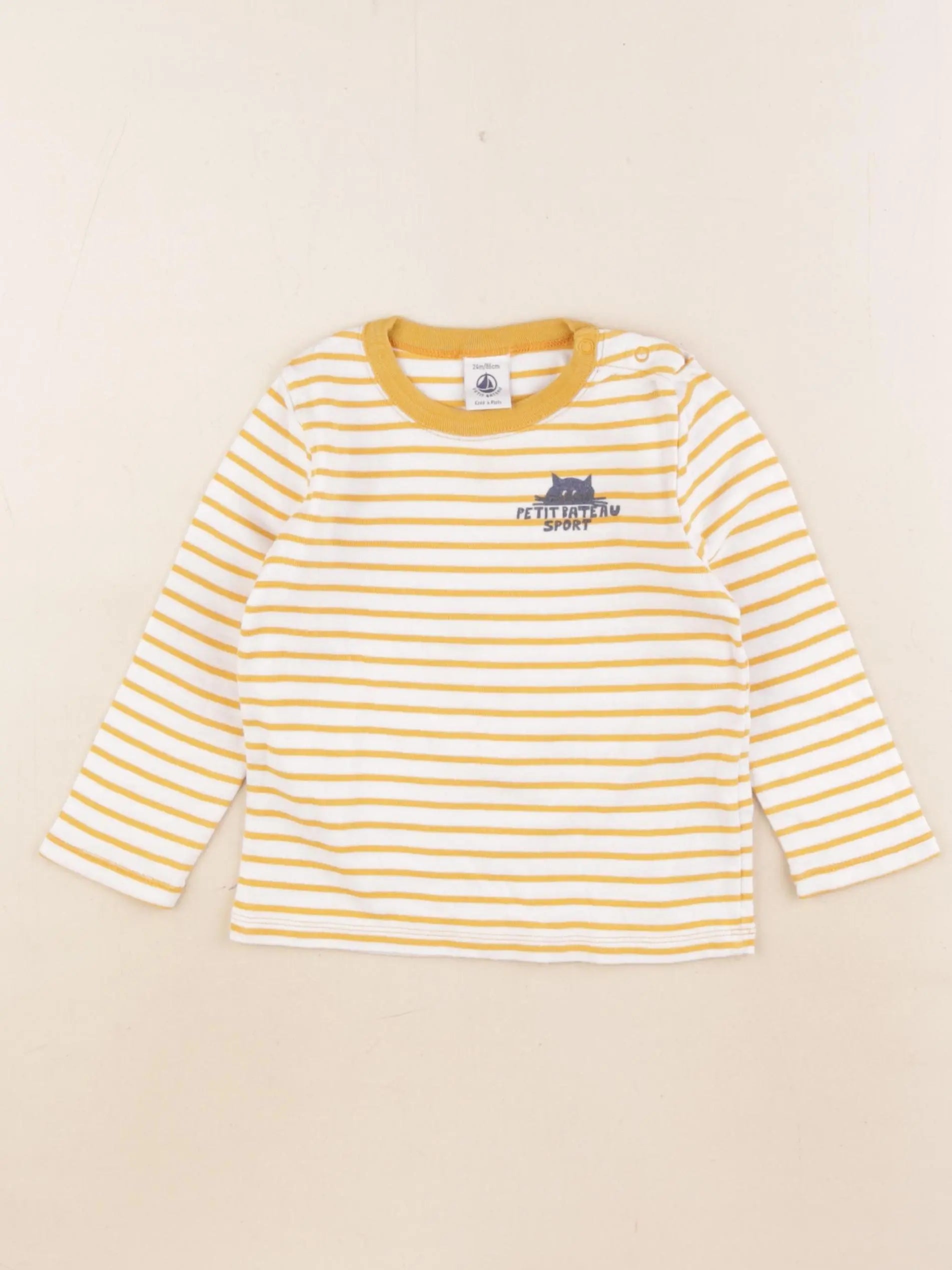 Petit Bateau - tee-shirt jaune - 24 mois