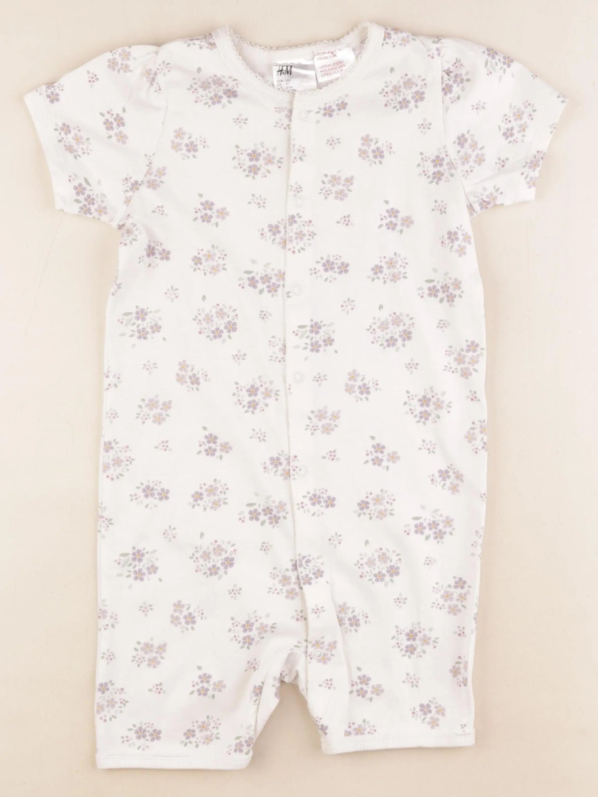 H&M - pyjama coton beige - 3/4 ans