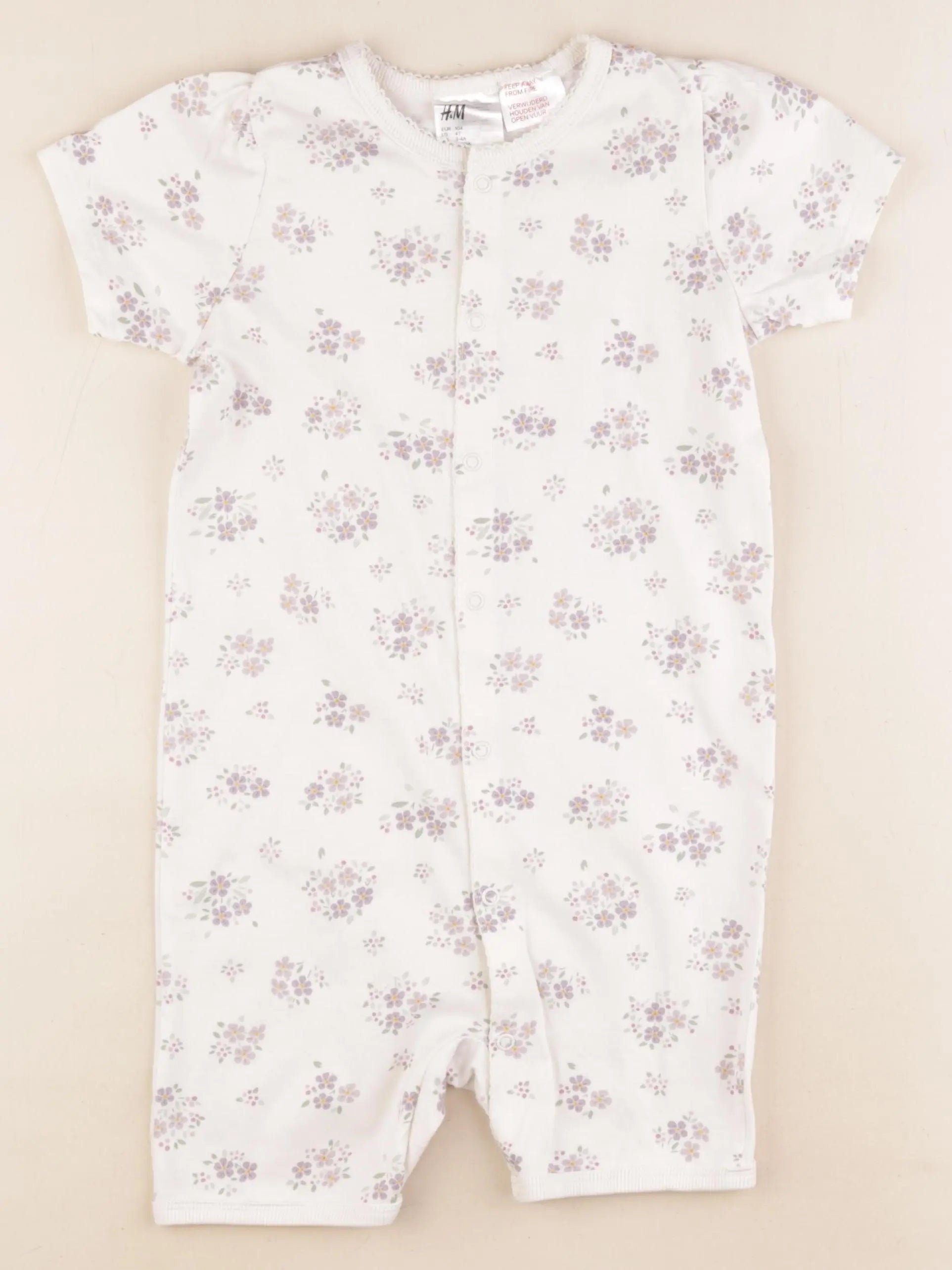 H&M - pyjama coton beige - 3/4 ans