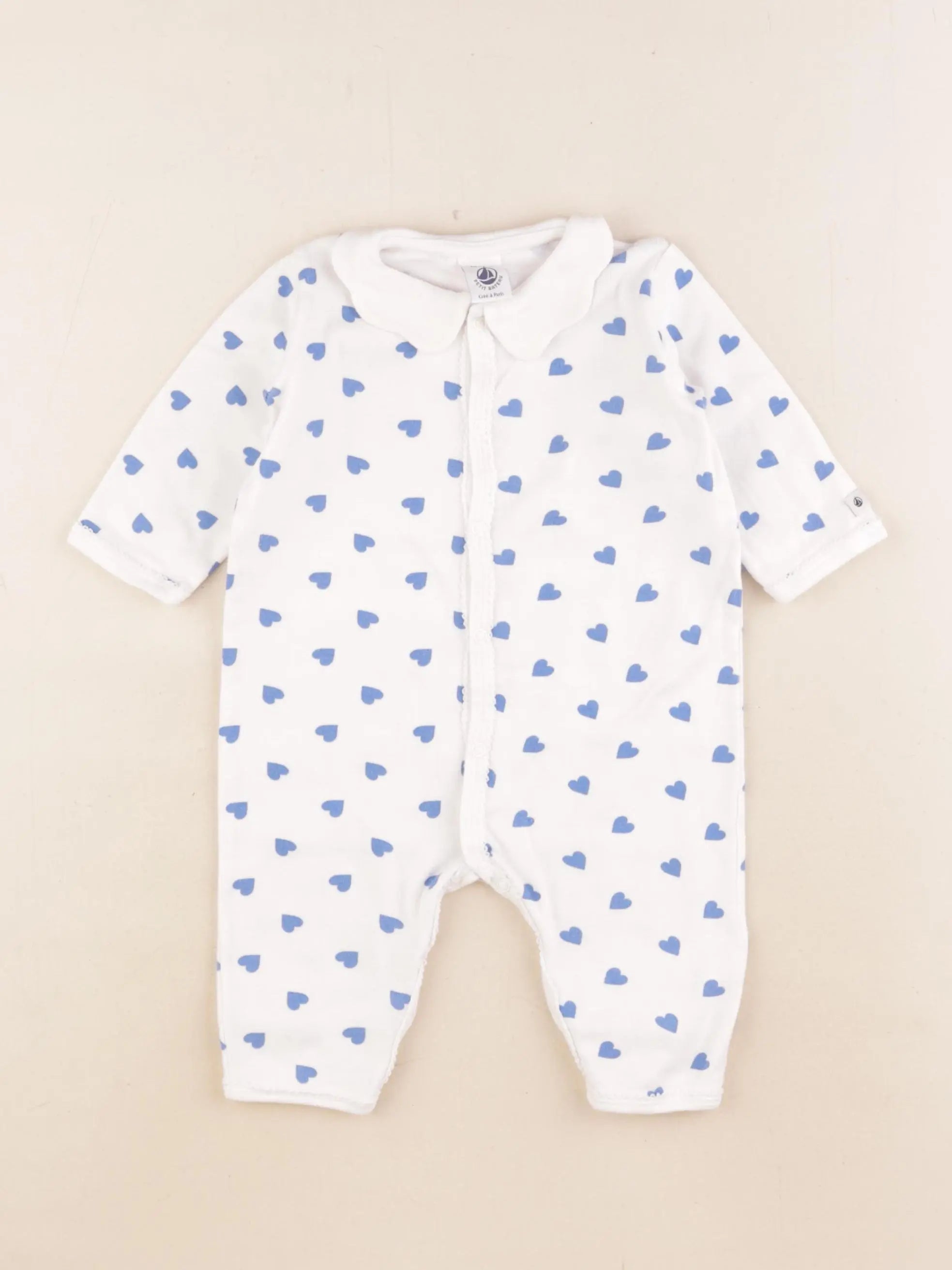 Petit Bateau - combinaison bleu - 6 mois