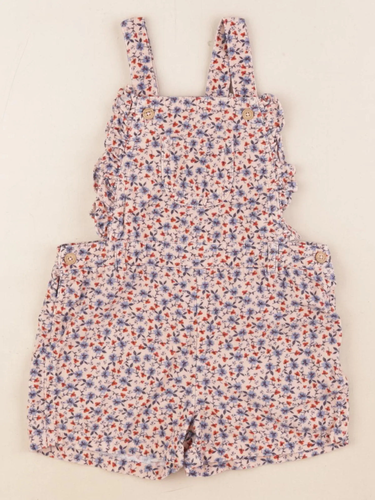Boutchou - salopette bleu, rose - 2 ans