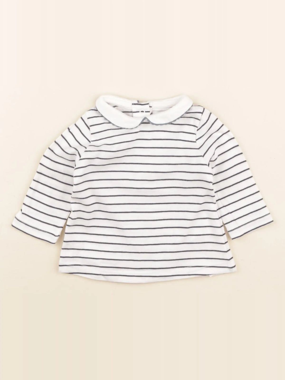 Cyrillus - tee-shirt blanc, bleu - 3 mois