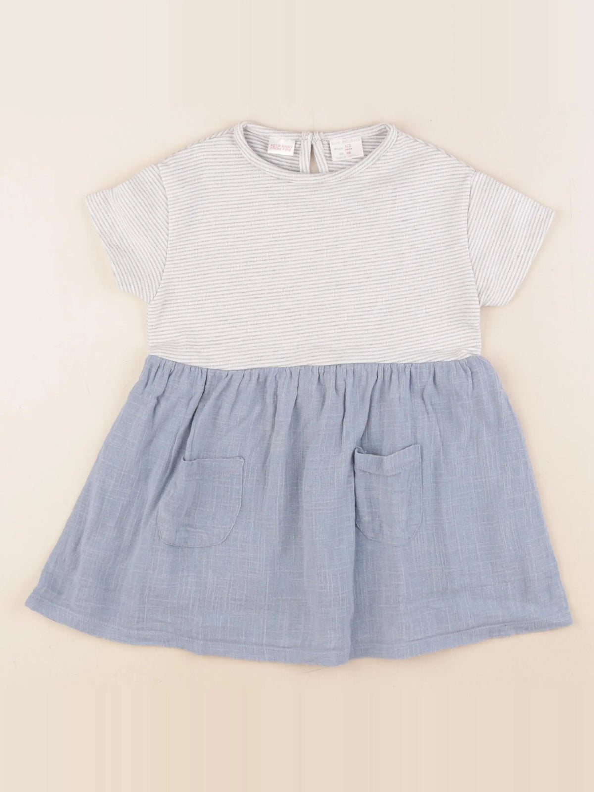 Zara - robe bleu - 2/3 ans