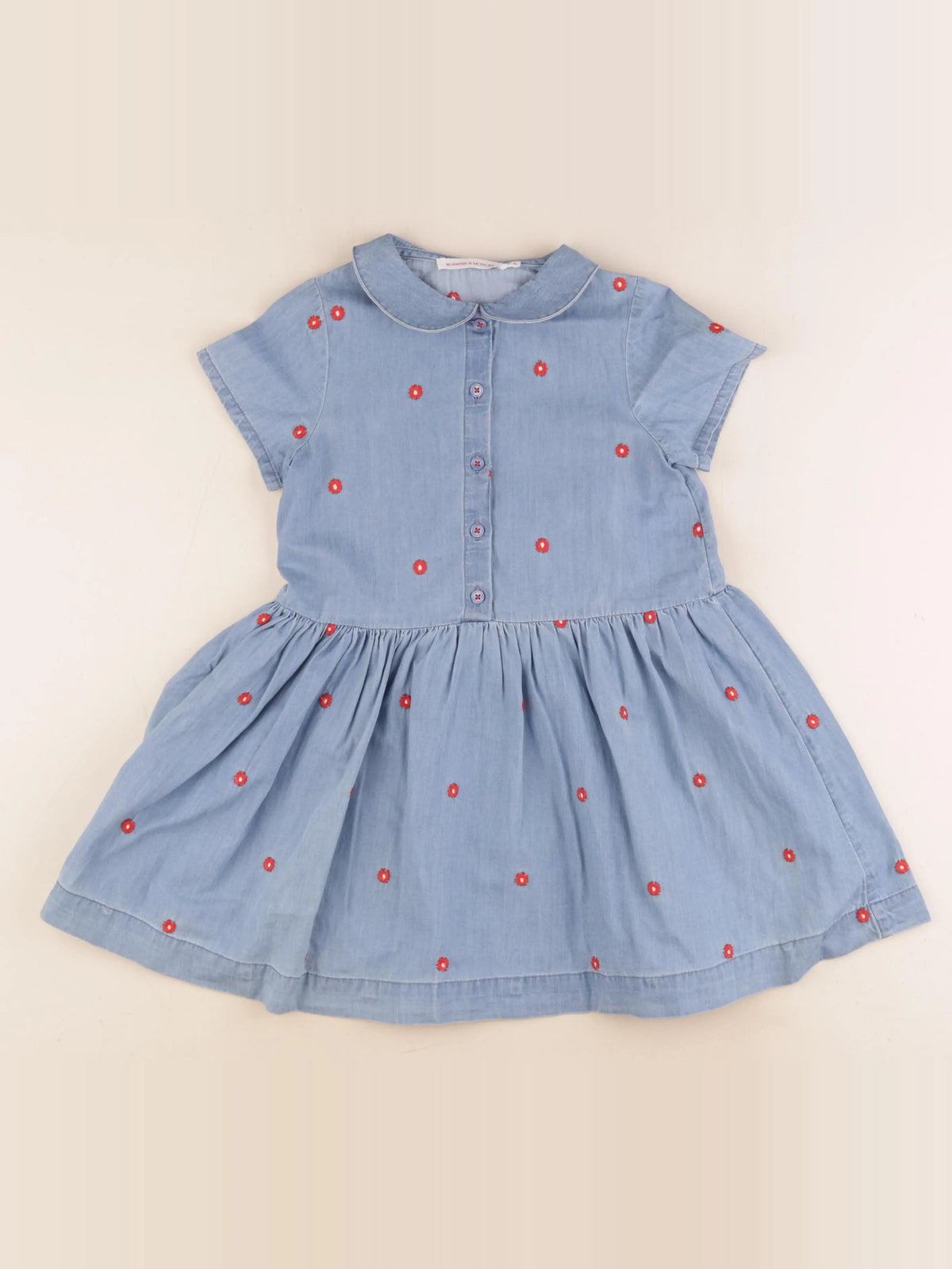 Monoprix - robe bleu, rouge - 5 ans