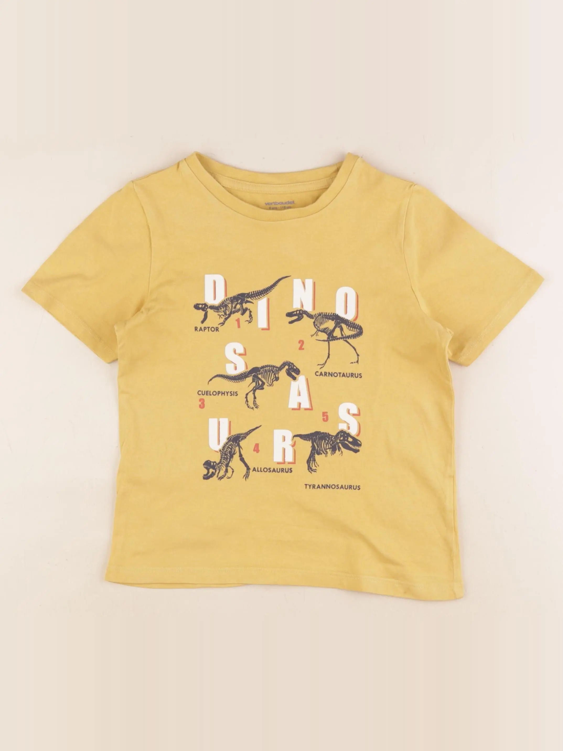 Vertbaudet - tee-shirt jaune - 6 ans