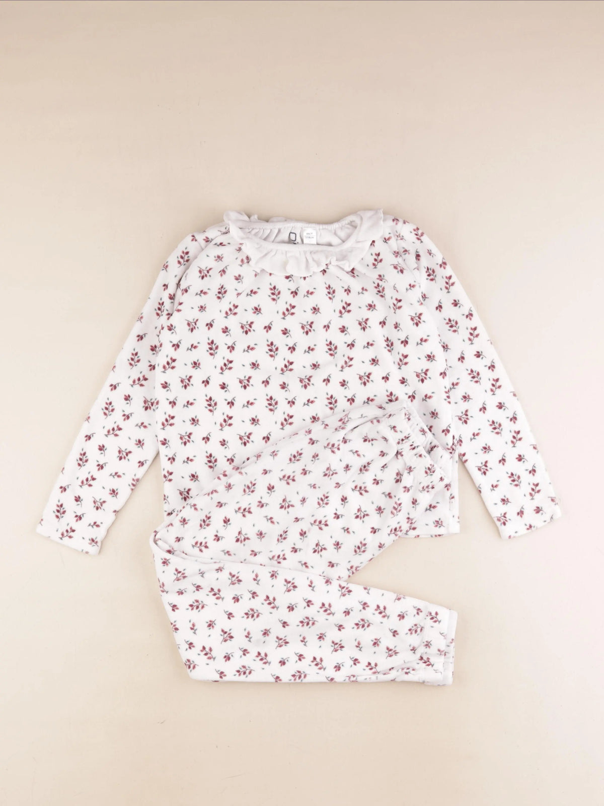 Okaidi - pyjama velours blanc - 8 ans