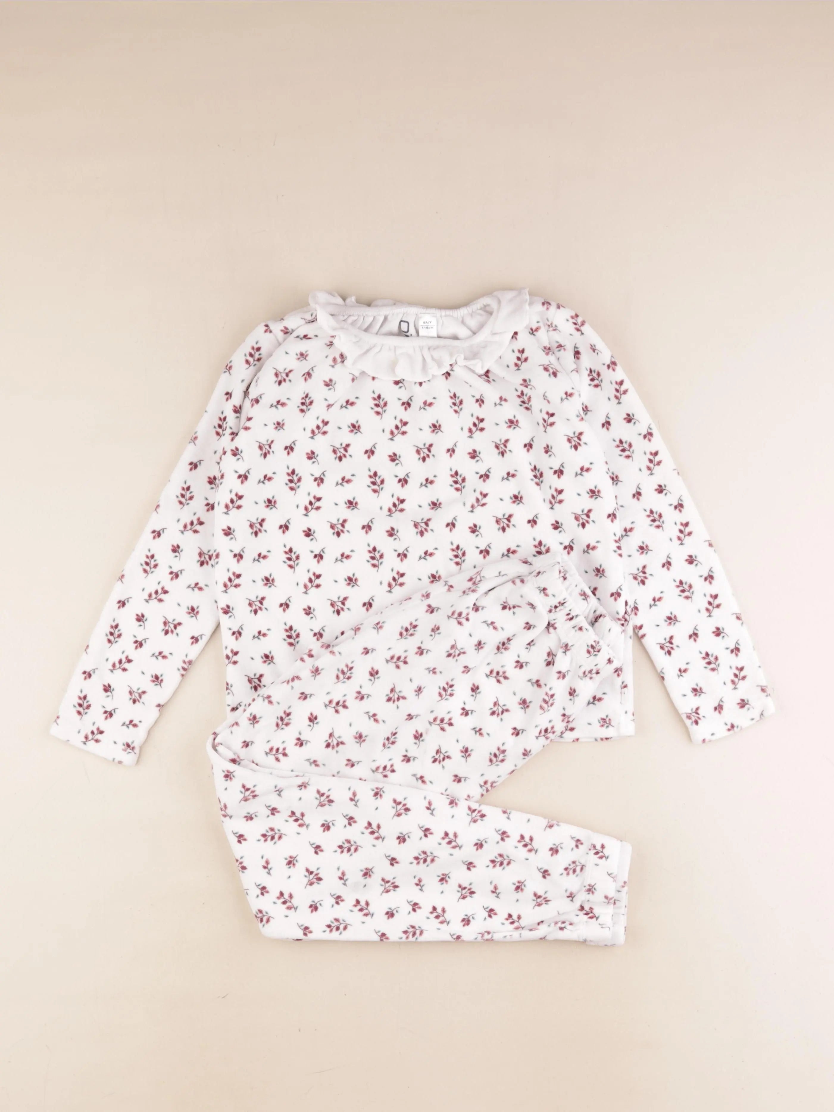 Okaidi - pyjama velours blanc - 8 ans