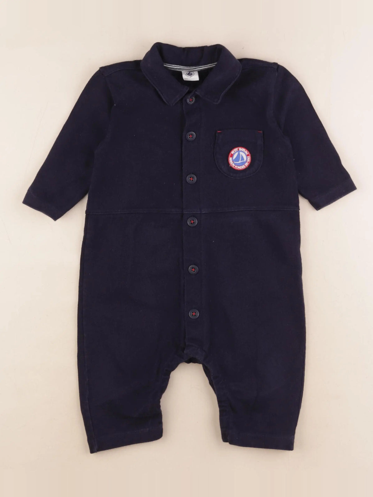Petit Bateau - combinaison bleu - 18 mois