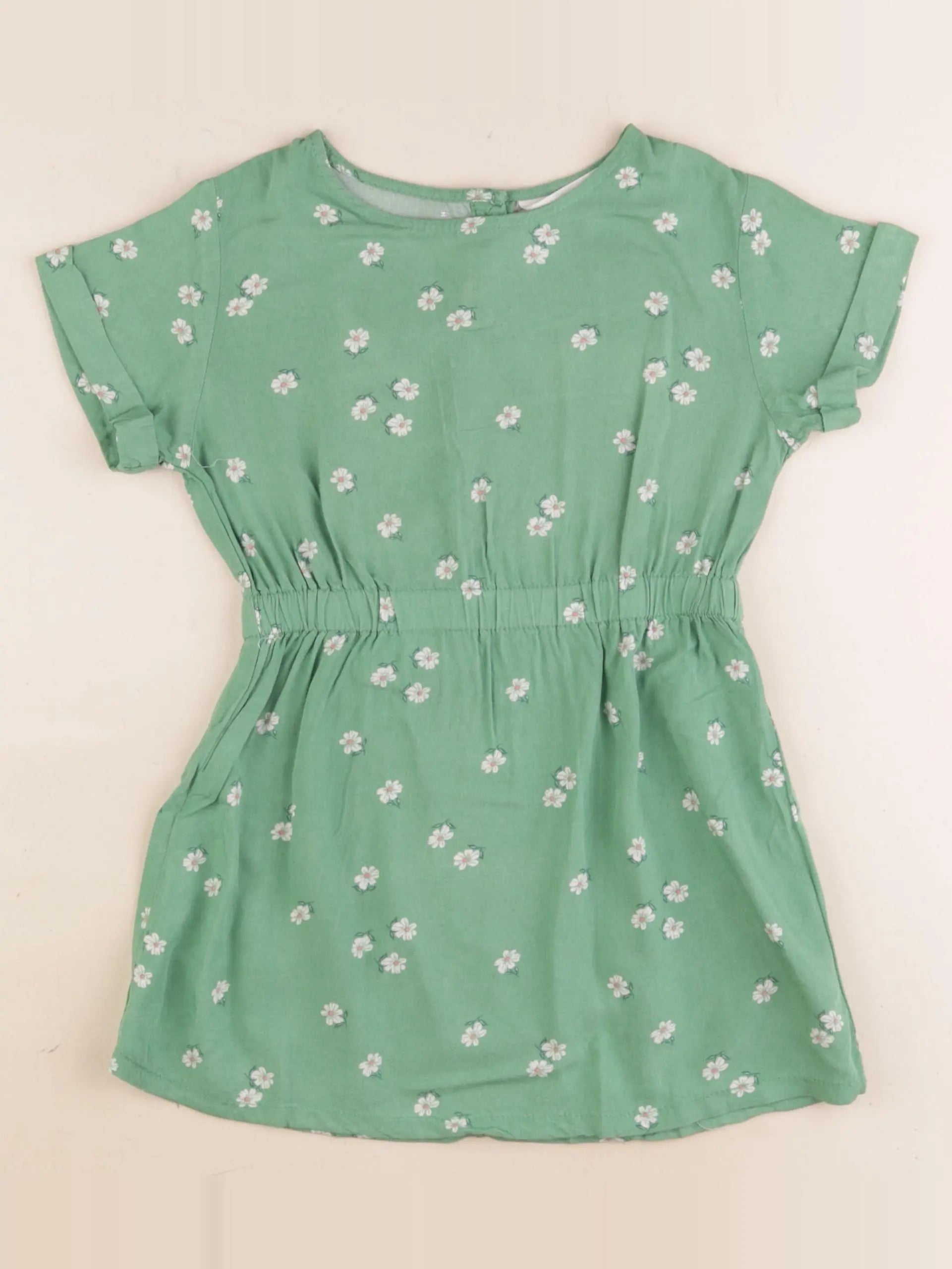 H&M - robe vert - 2/3 ans