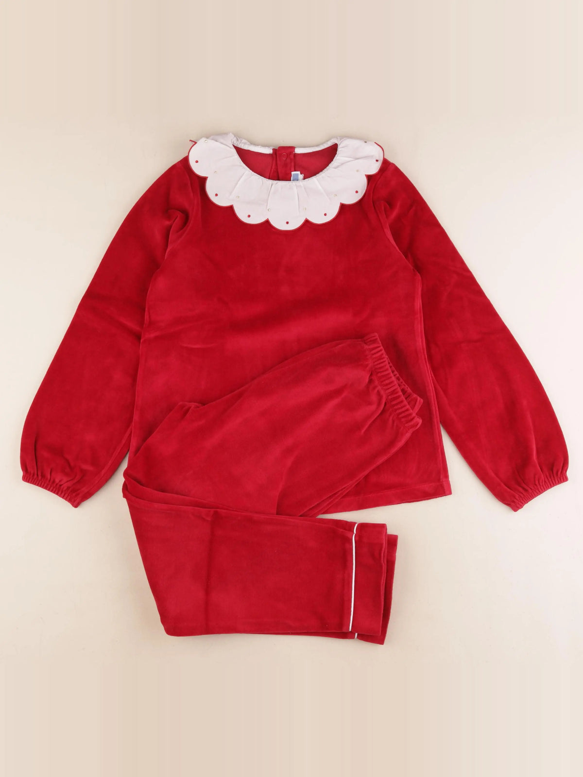 Jacadi - pyjama velours rouge - 10 ans
