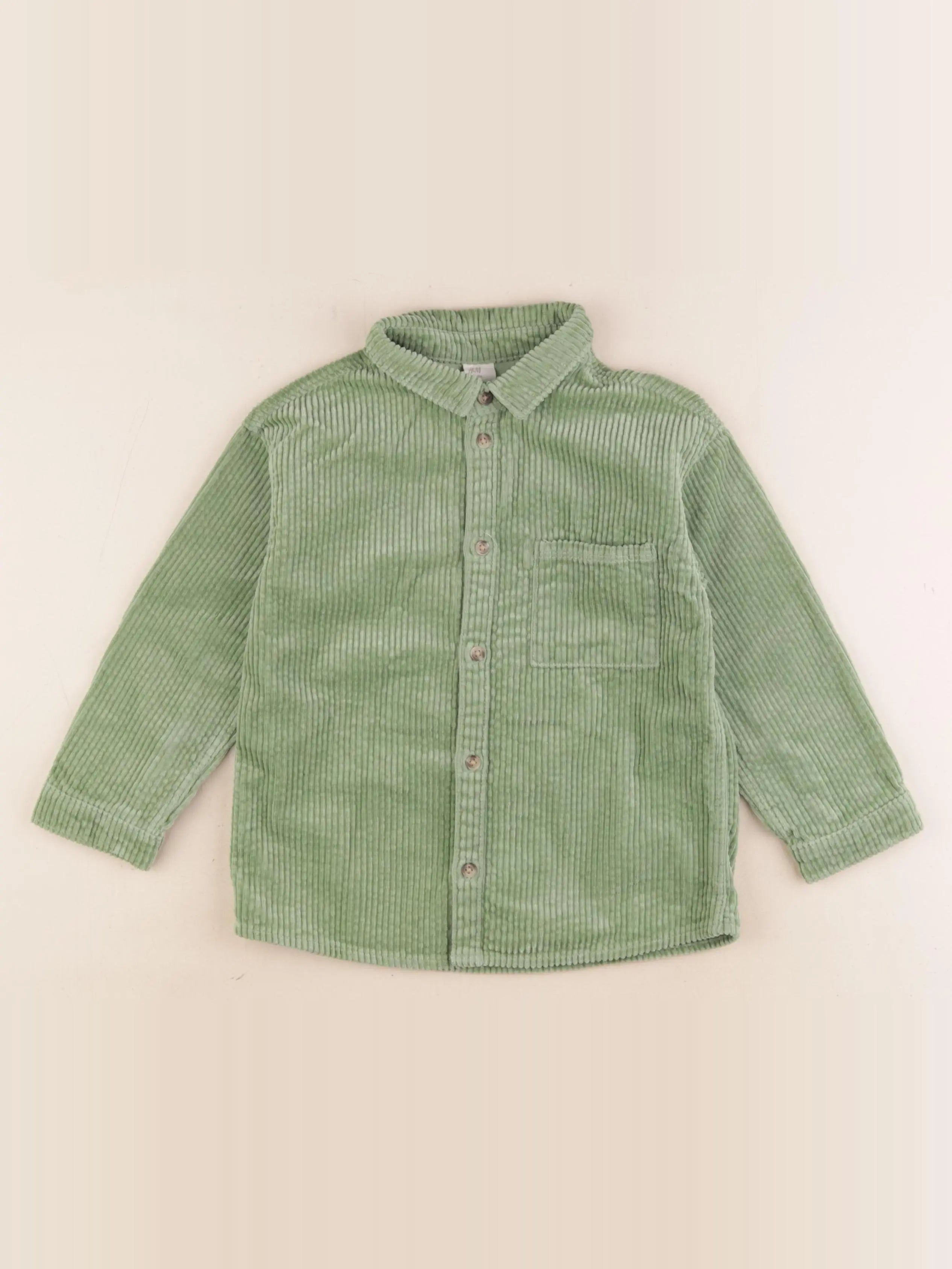 H&M - chemise vert - 3/4 ans