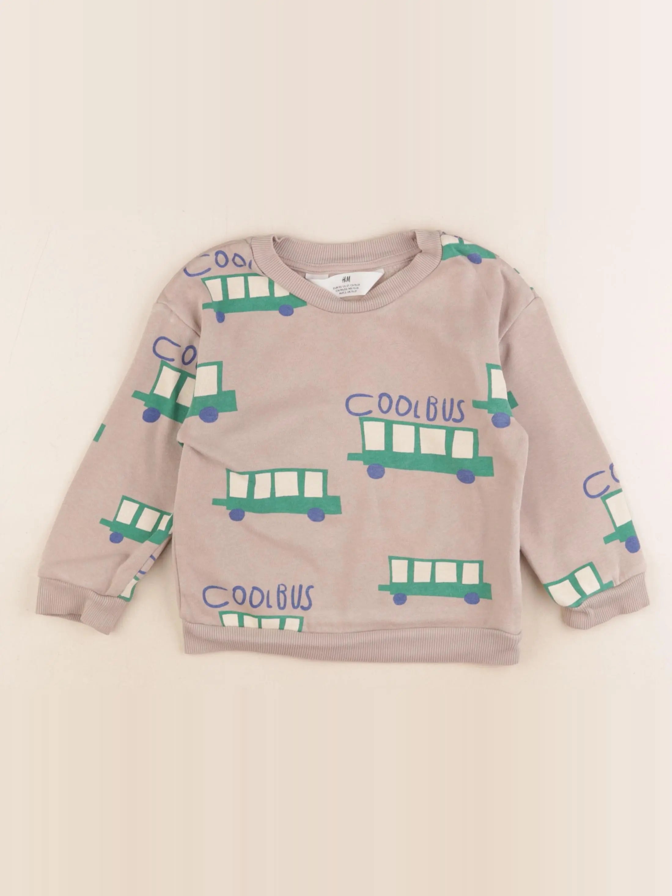 H&M - sweat beige - 18/24 mois
