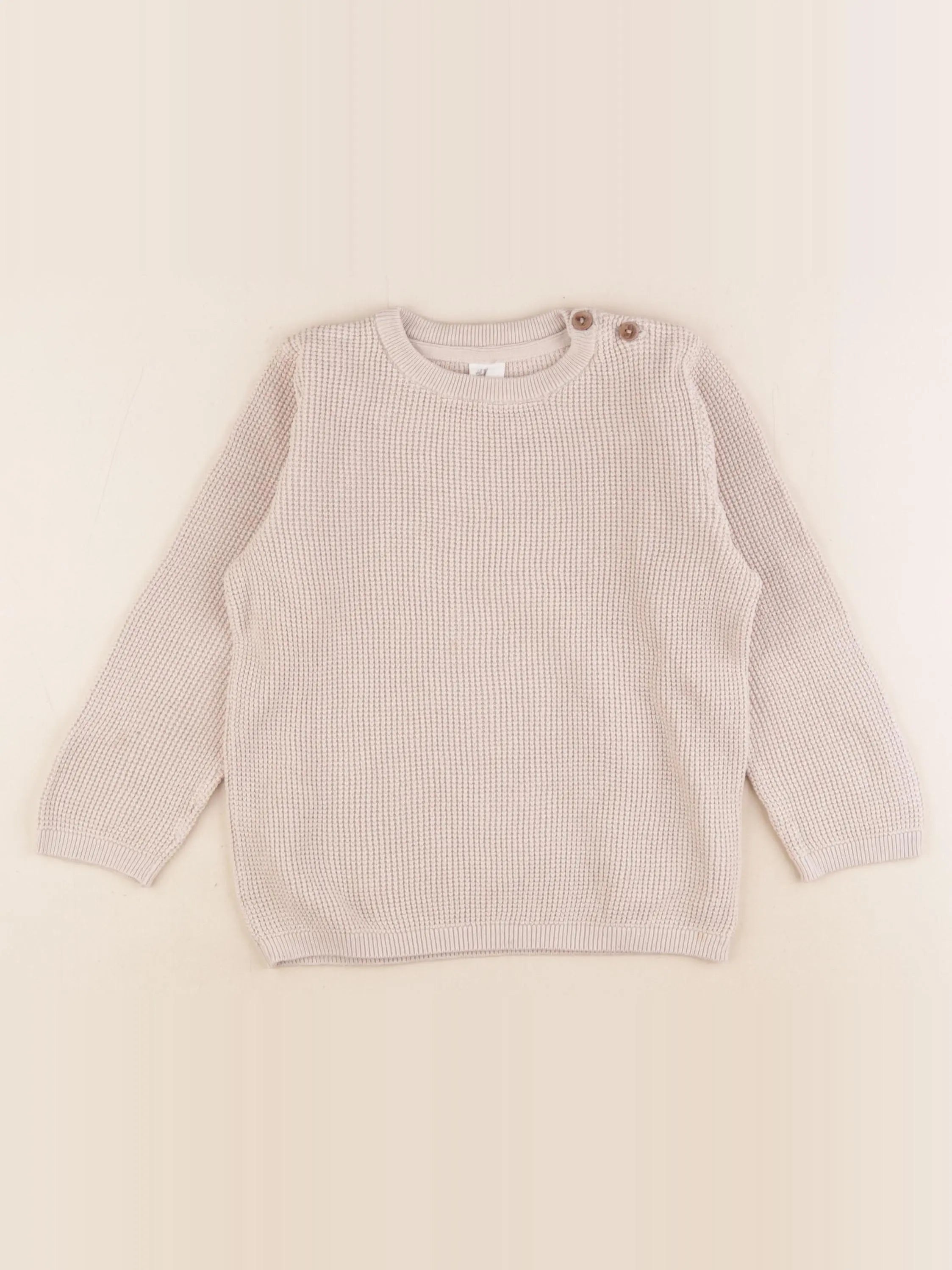 H&M - pull beige - 2/3 ans