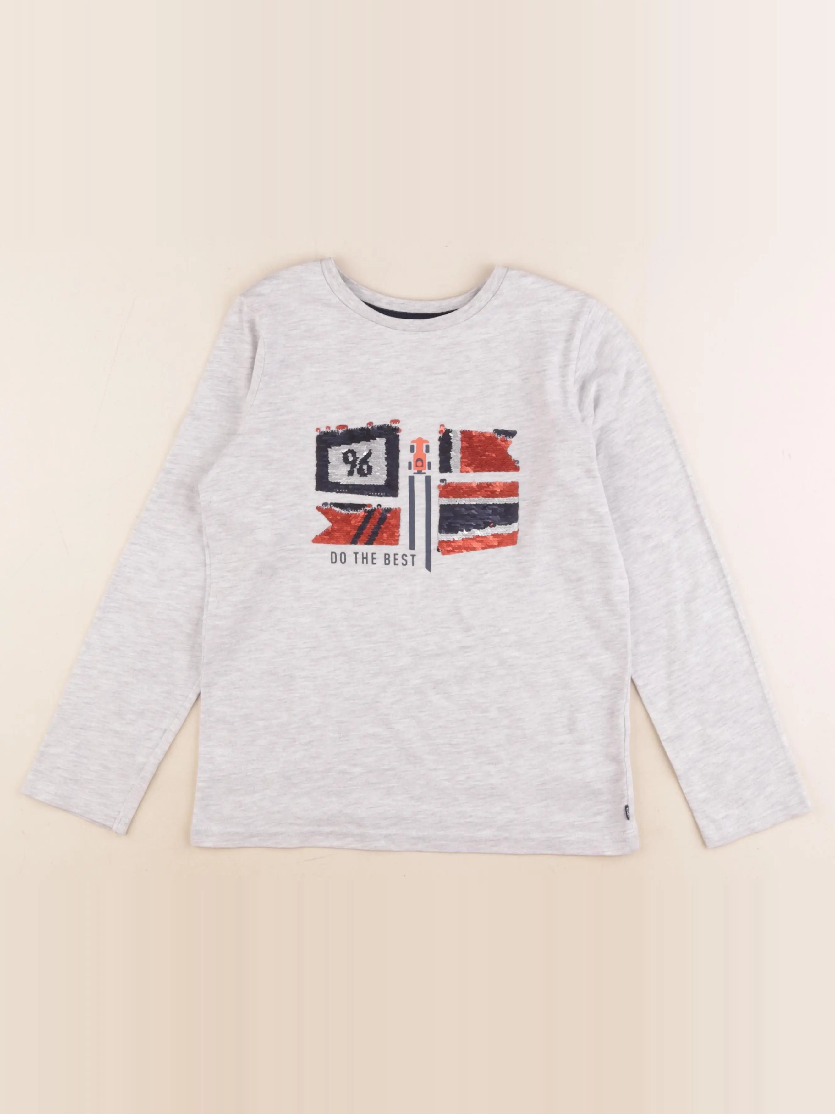 Okaidi - tee-shirt gris - 8 ans