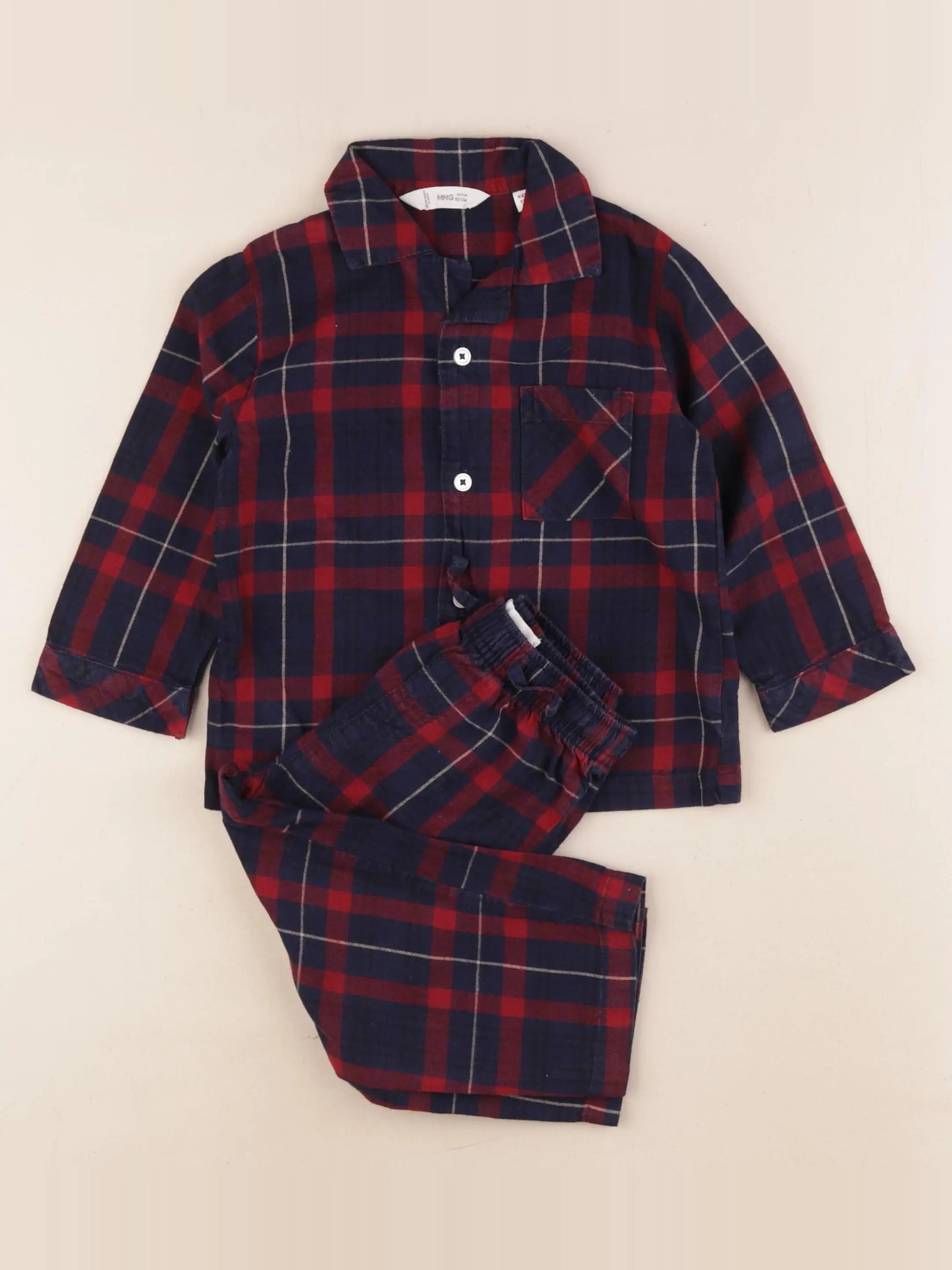 Mango - pyjama coton bleu, rouge - 18/24 mois