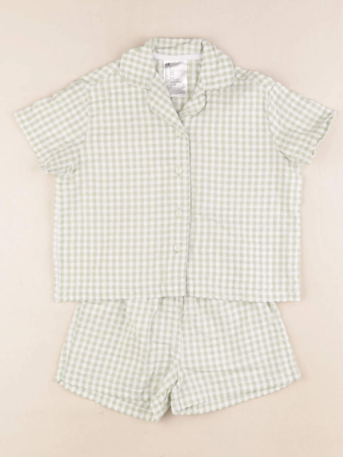 H&M - pyjama coton vert - 18/24 mois