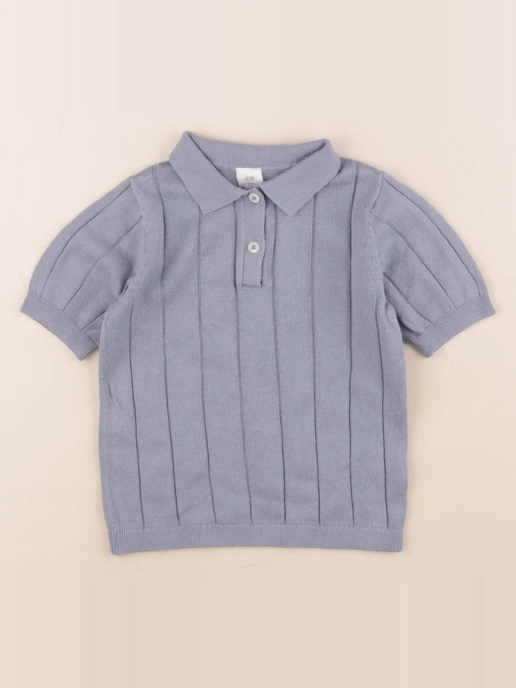 H&M - polo bleu - 18/24 mois