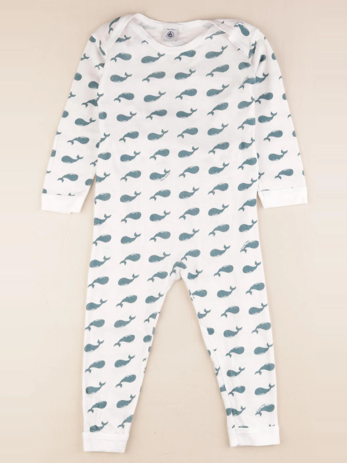 Petit Bateau - pyjama coton vert - 36 mois
