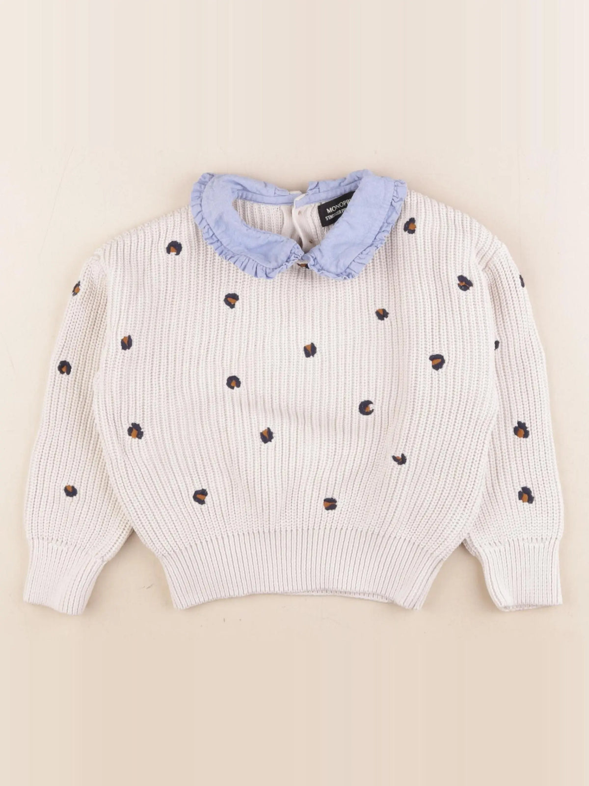 Monoprix - pull blanc - 5 ans