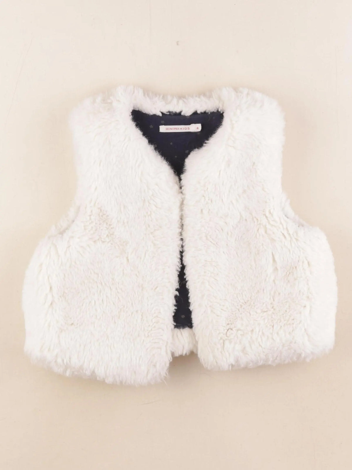 Monoprix - gilet blanc - 6 ans