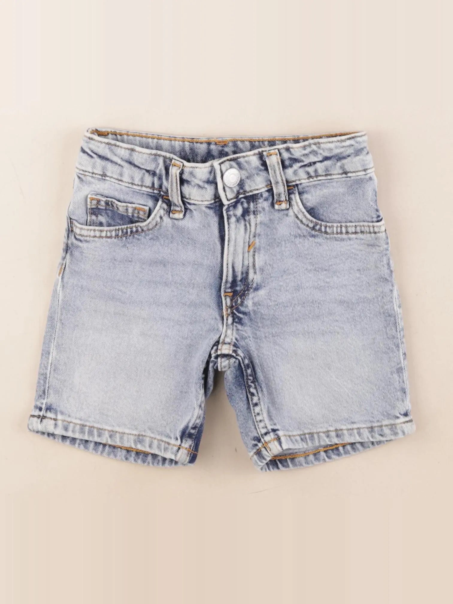 H&M - short bleu - 2/3 ans