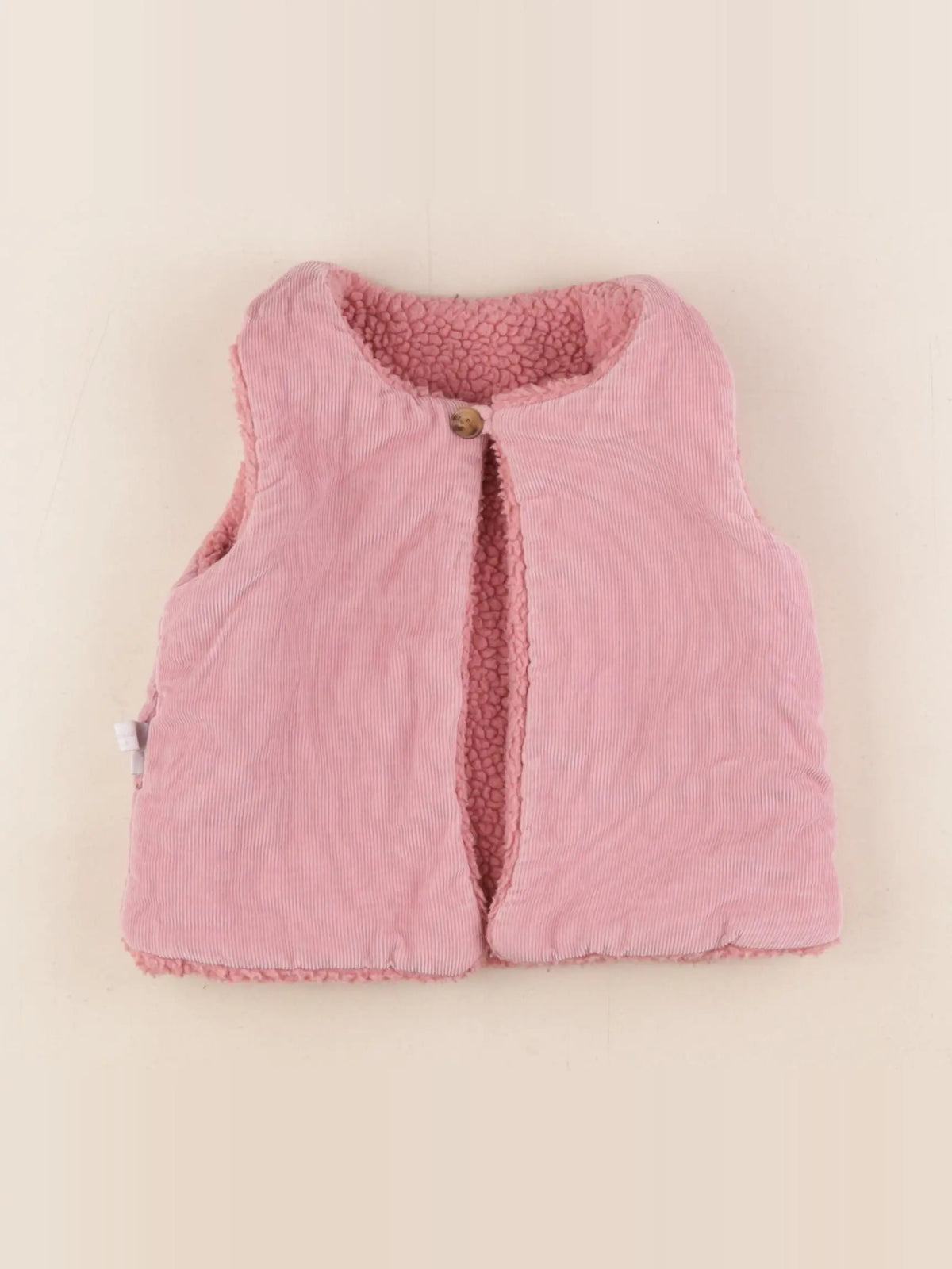Cadet Rousselle - gilet réversible rose - 3 ans