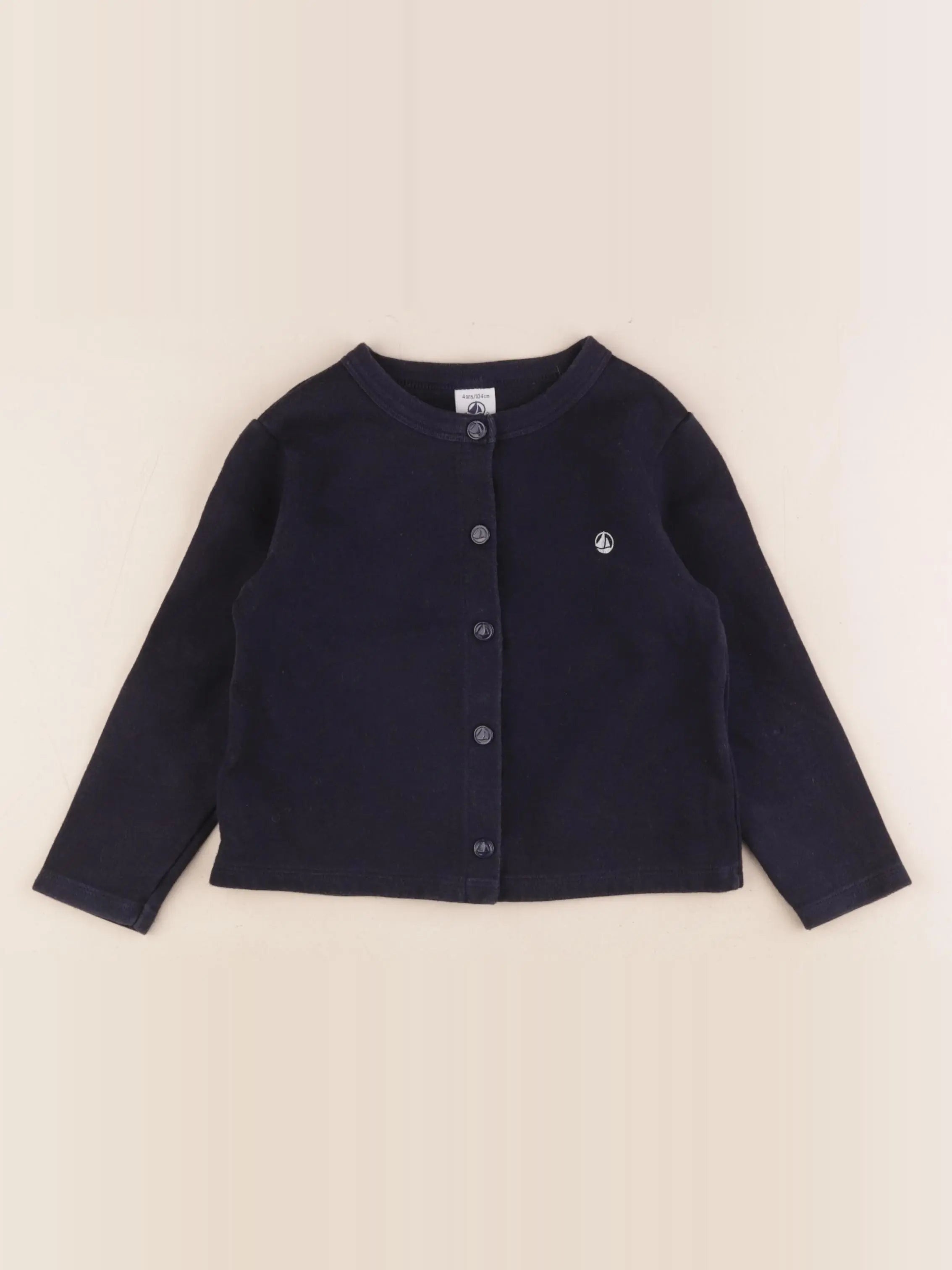 Petit Bateau - sweat bleu - 4 ans
