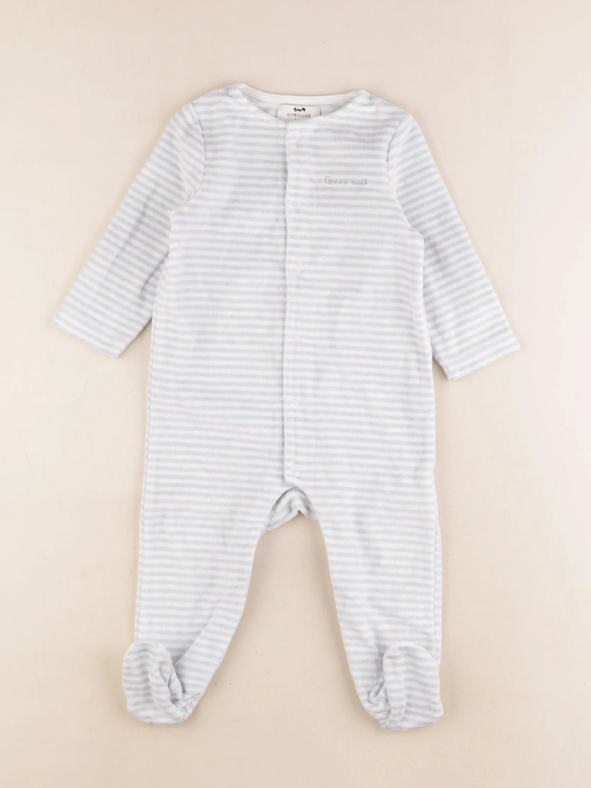 Cyrillus - pyjama velours bleu - 18 mois