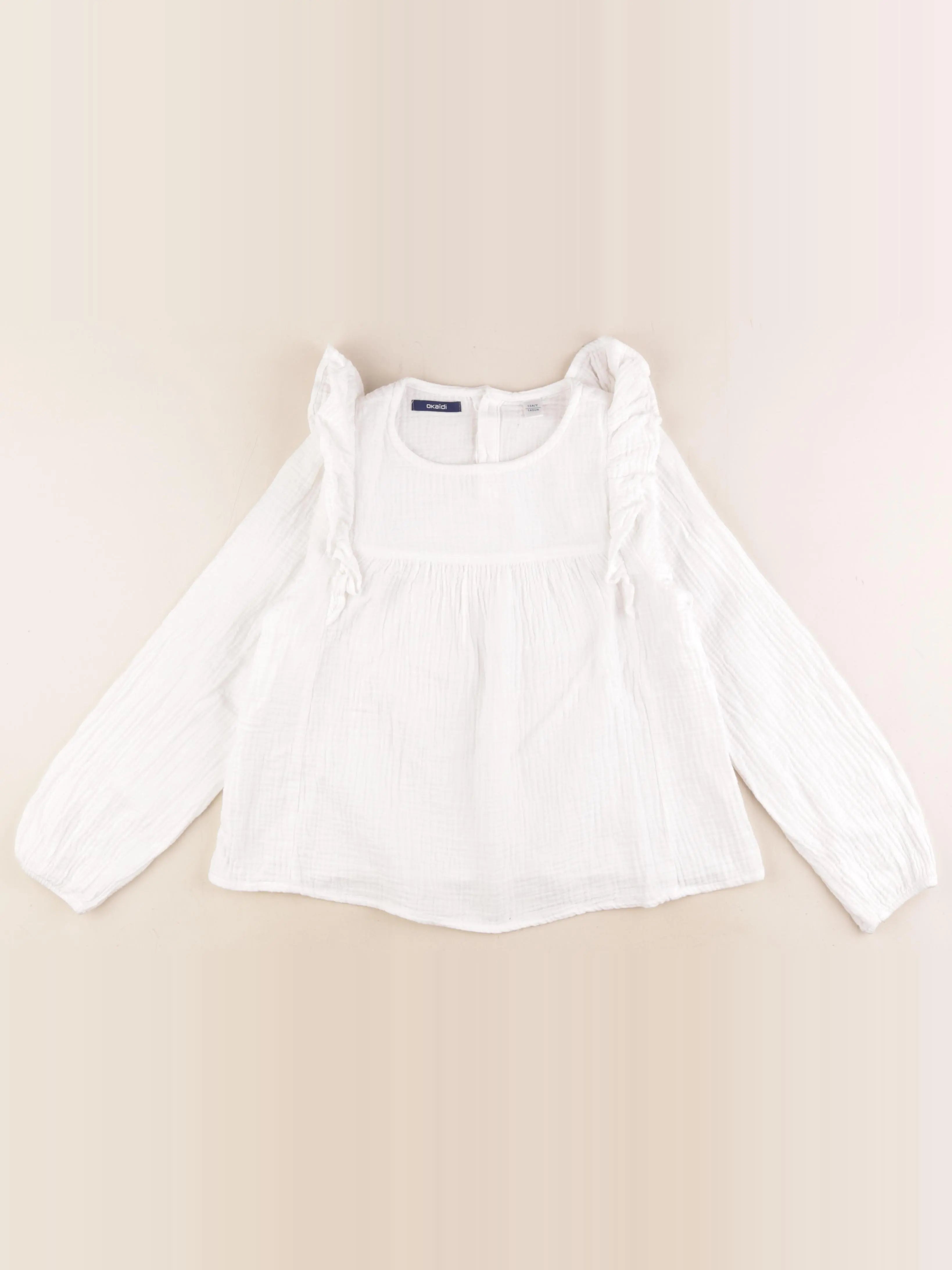 Okaidi - blouse blanc - 10 ans