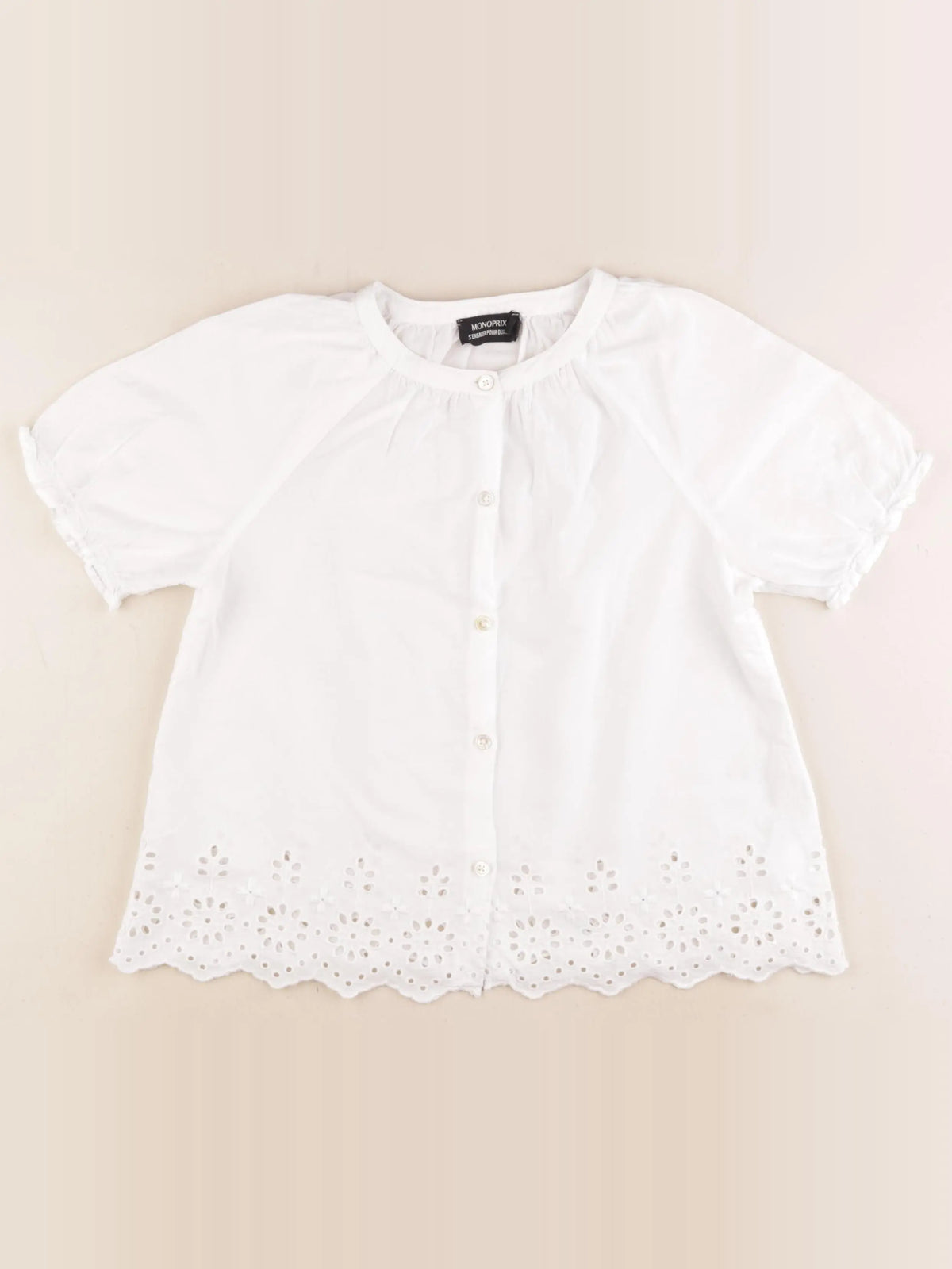 Monoprix - blouse blanc - 10 ans