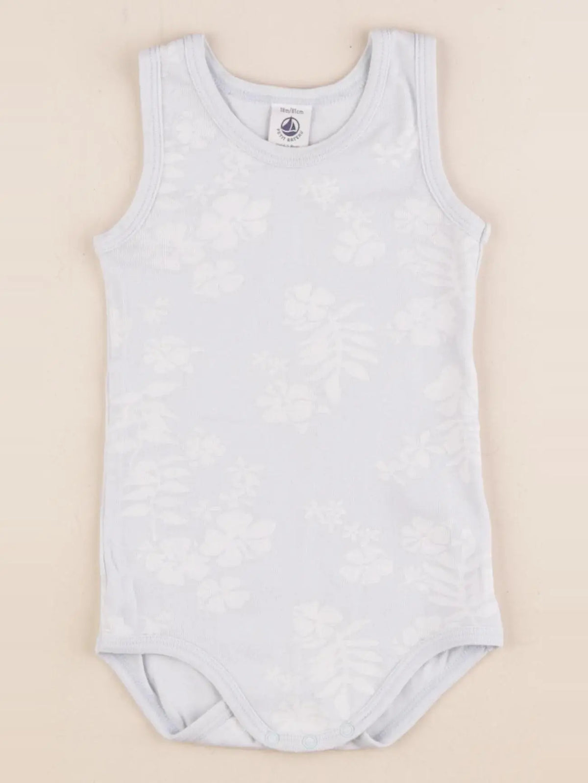 Petit Bateau - body bleu - 18 mois