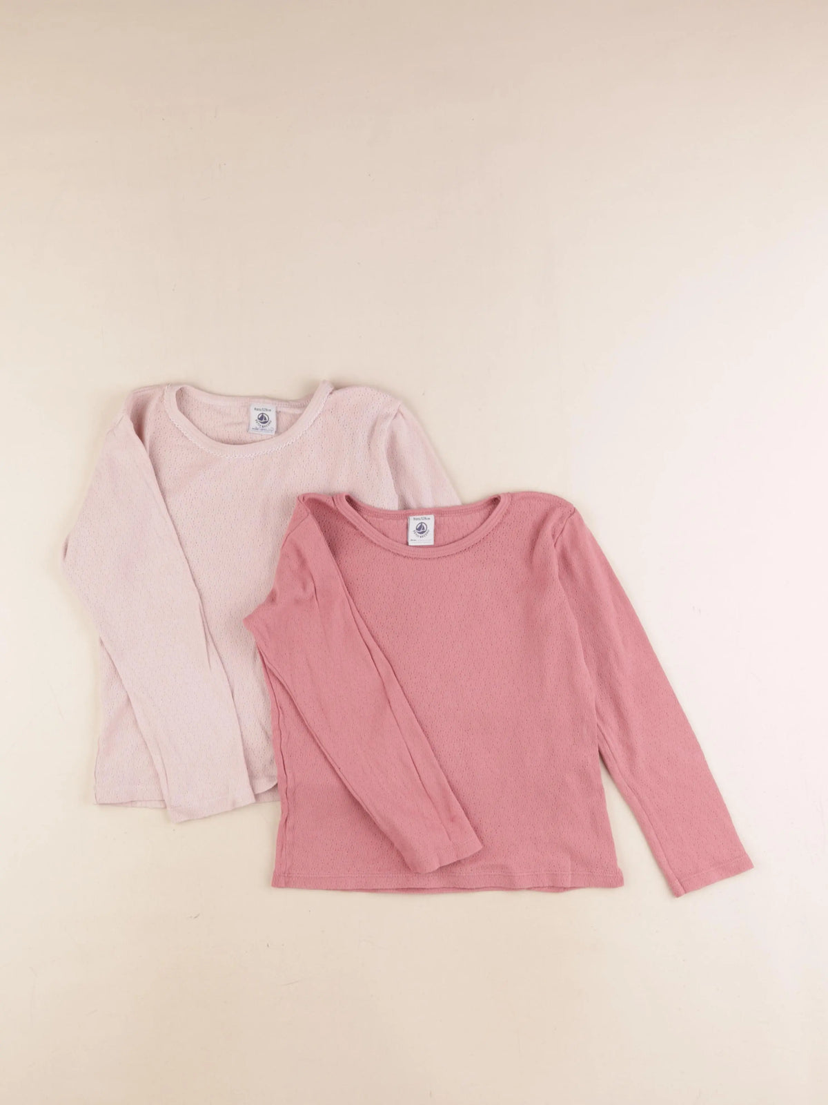 Petit Bateau - lot de 2 maillots de corps rose - 8 ans