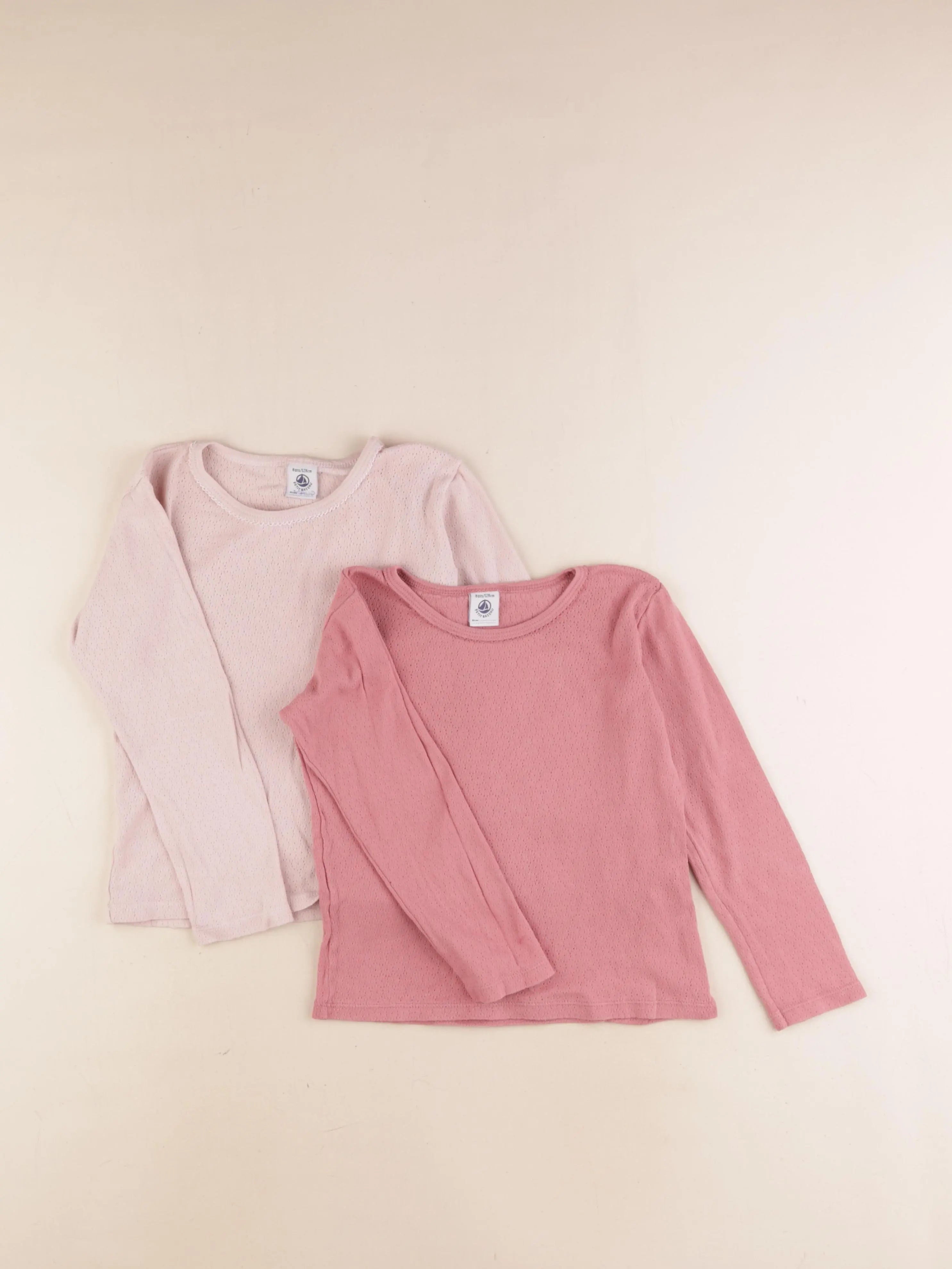 Petit Bateau - lot de 2 maillots de corps rose - 8 ans