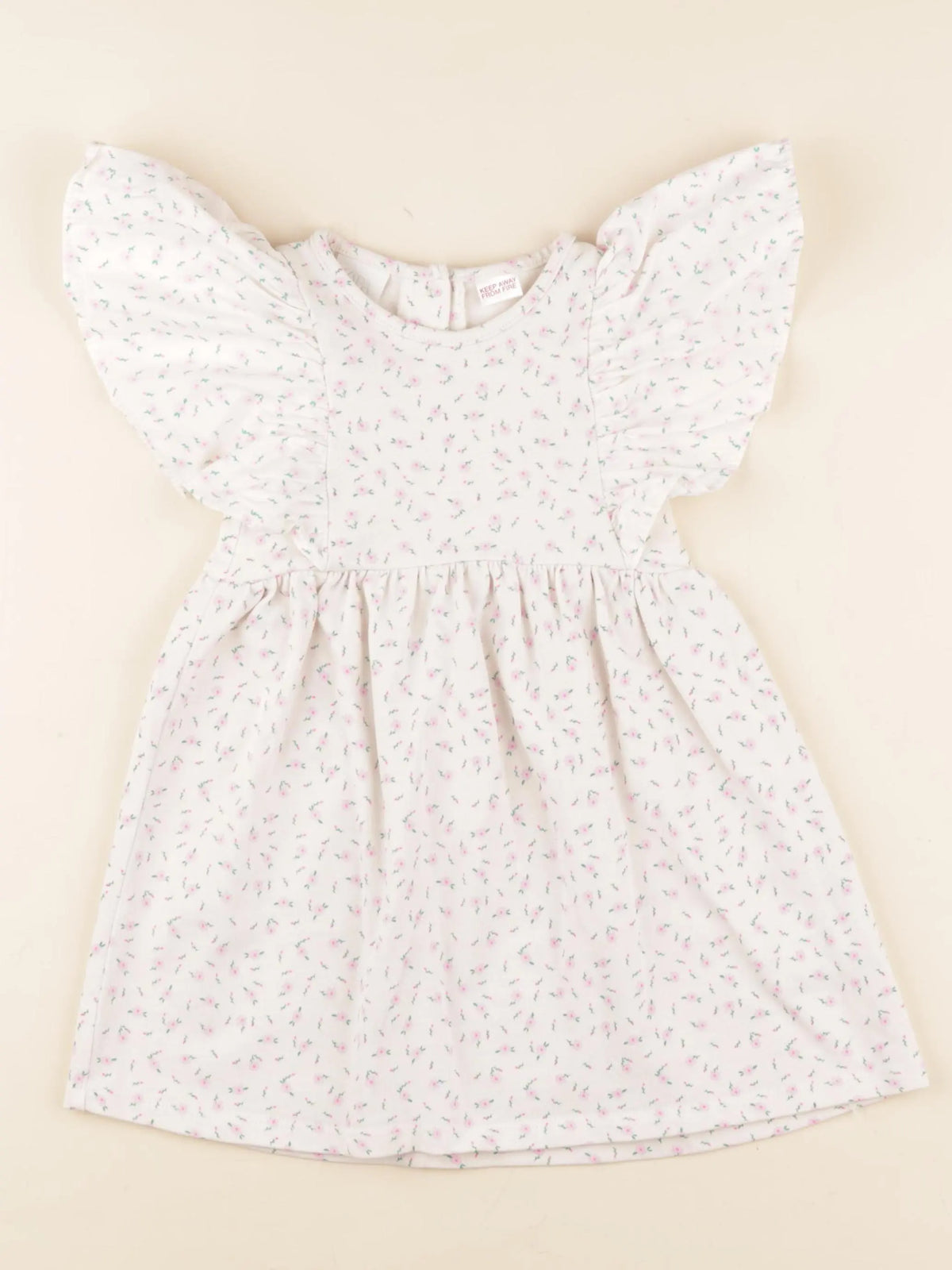 Zara - robe blanc, rose - 3 ans